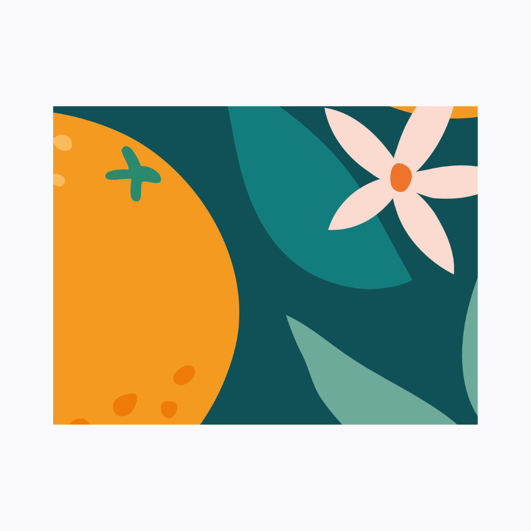 רביעיית פלייסמט ויניל - דגם פריחת התפוז