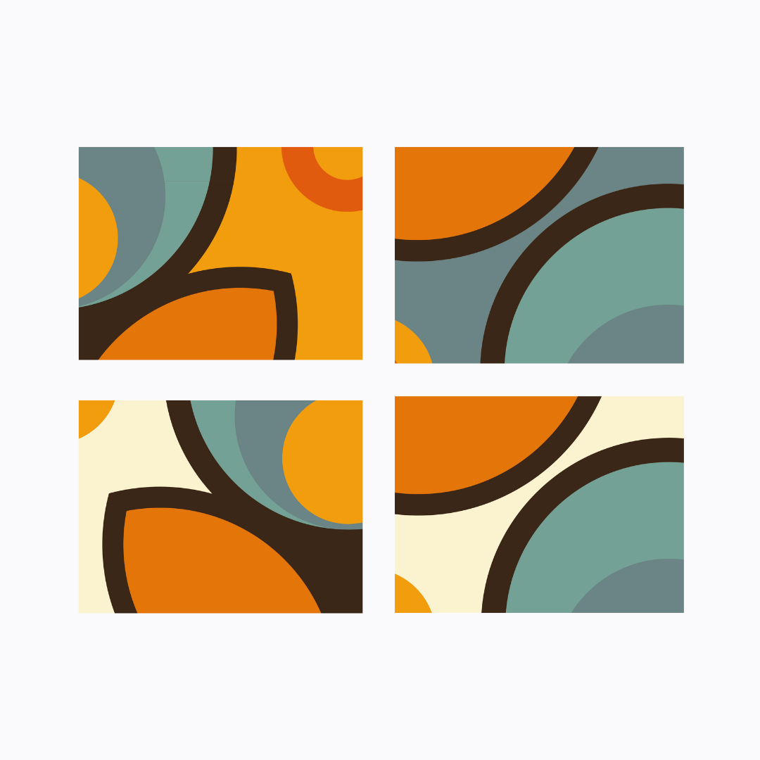 רביעיית פלייסמט ויניל רטרו - פרחים לשבת