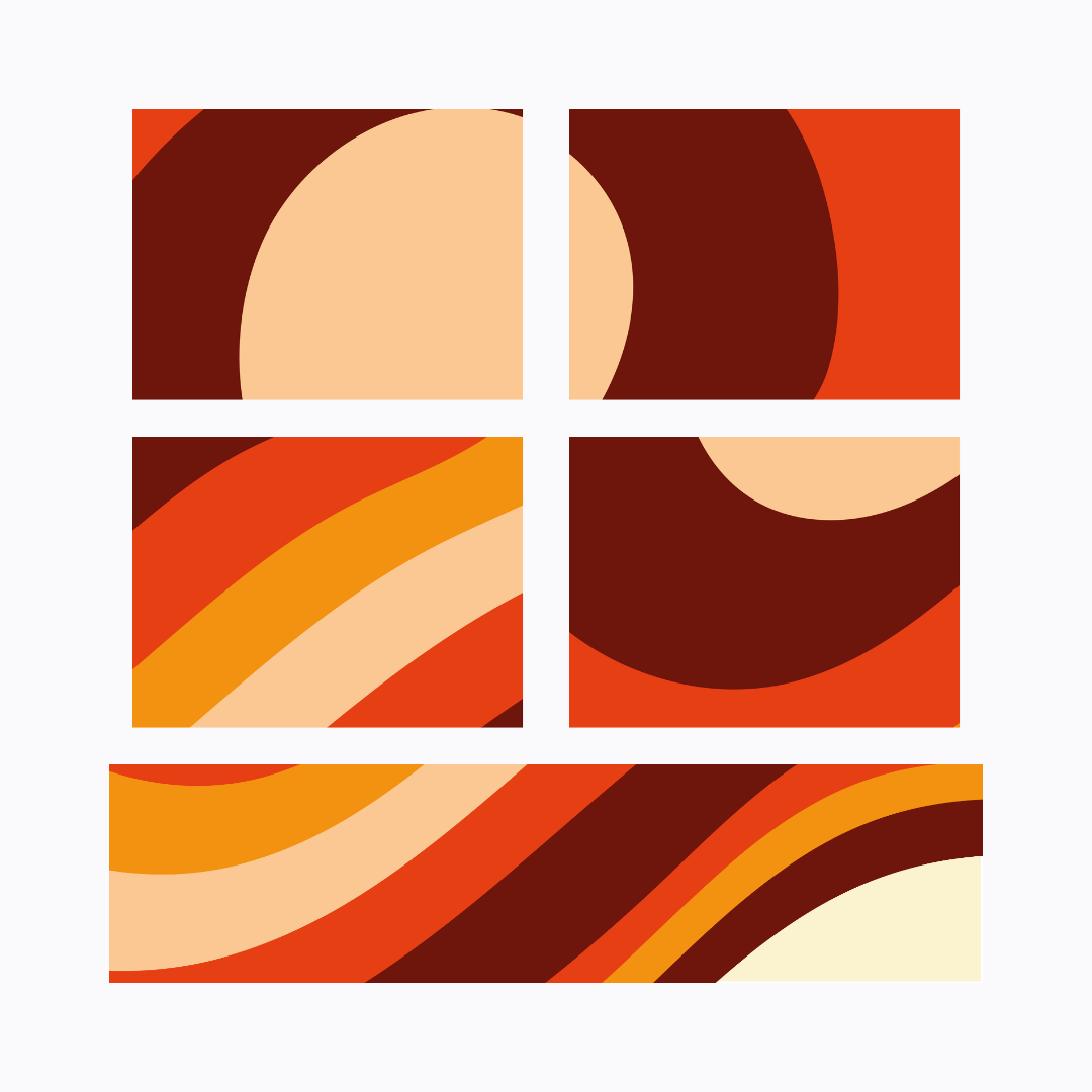 סט ראנר ופלייסמטים ויניל רטרו - דגם וילון בסלון