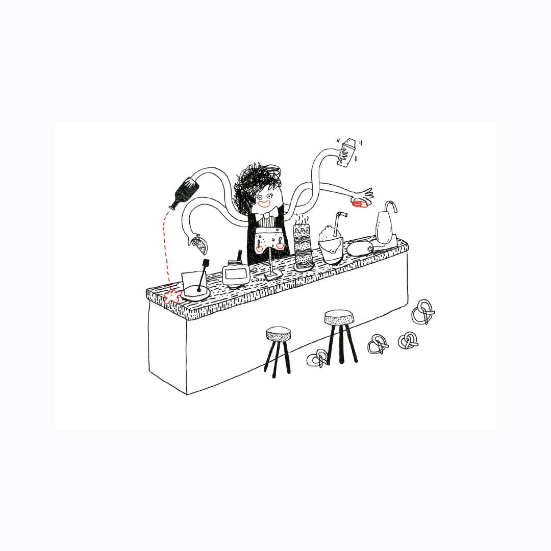 הדפס אומנותי מקורי - נטשה הברמנית המוכשרת