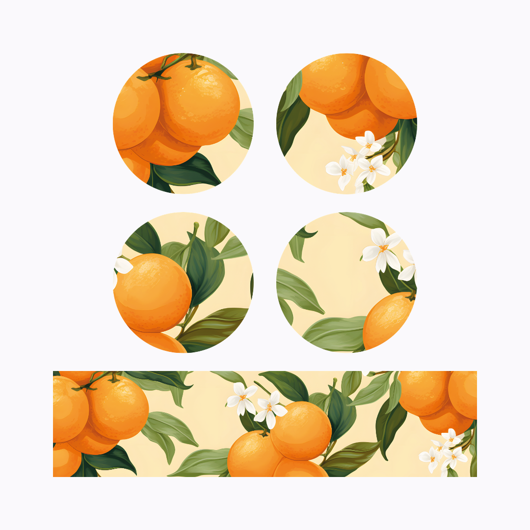 סט ראנר ופלייסמטים ויניל - דגם ריח הדרים