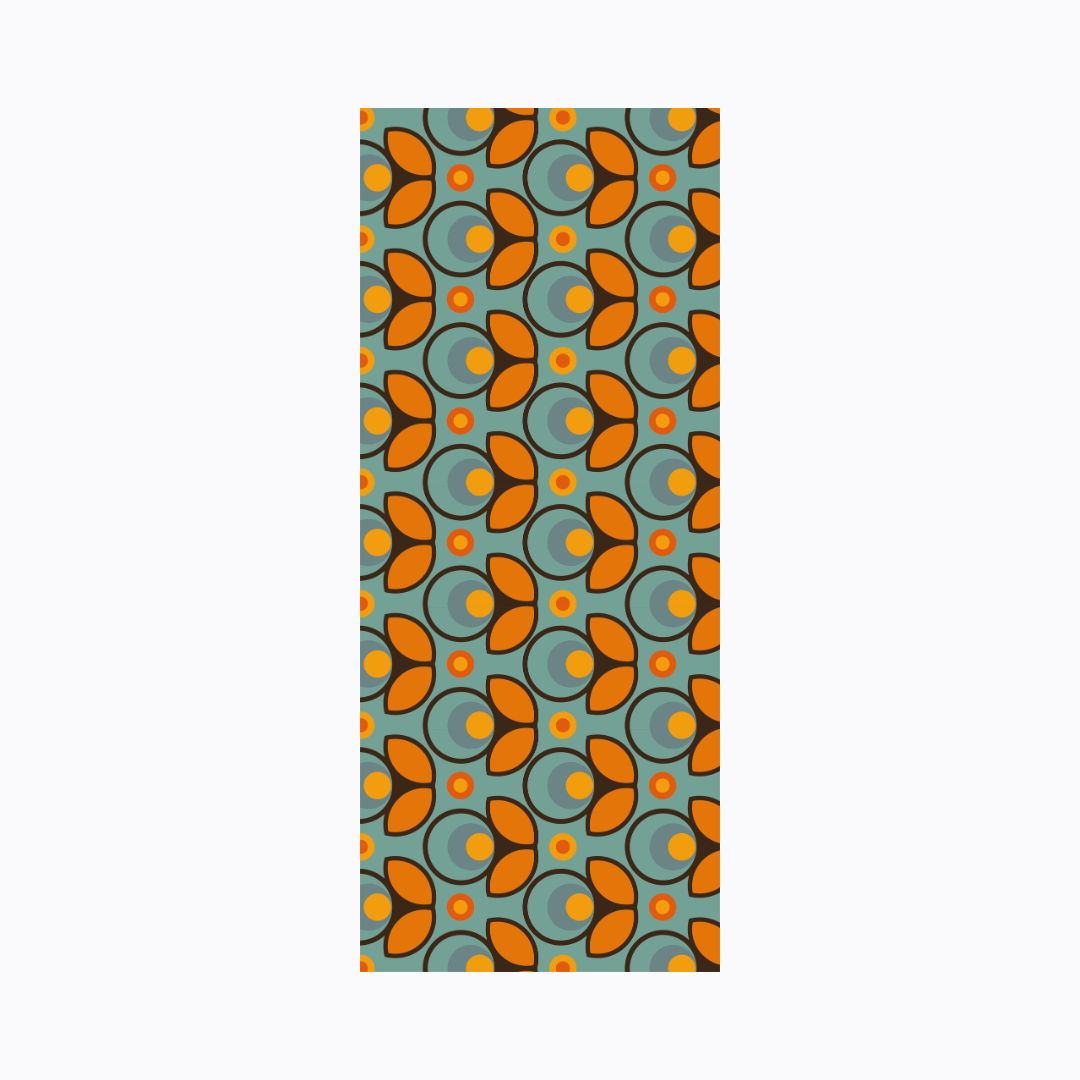 שטיח ויניל רטרו - פרחים לשבת