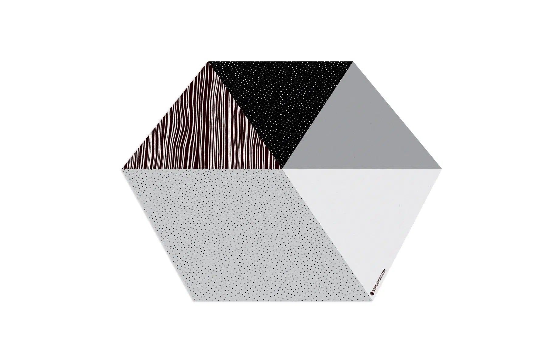 פלייסמט ויניל - משושה אפור