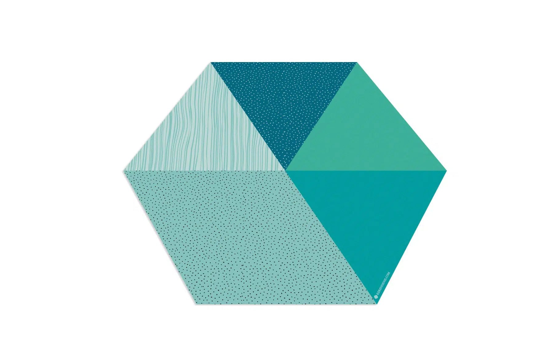 פלייסמט ויניל - משושה טורקיז