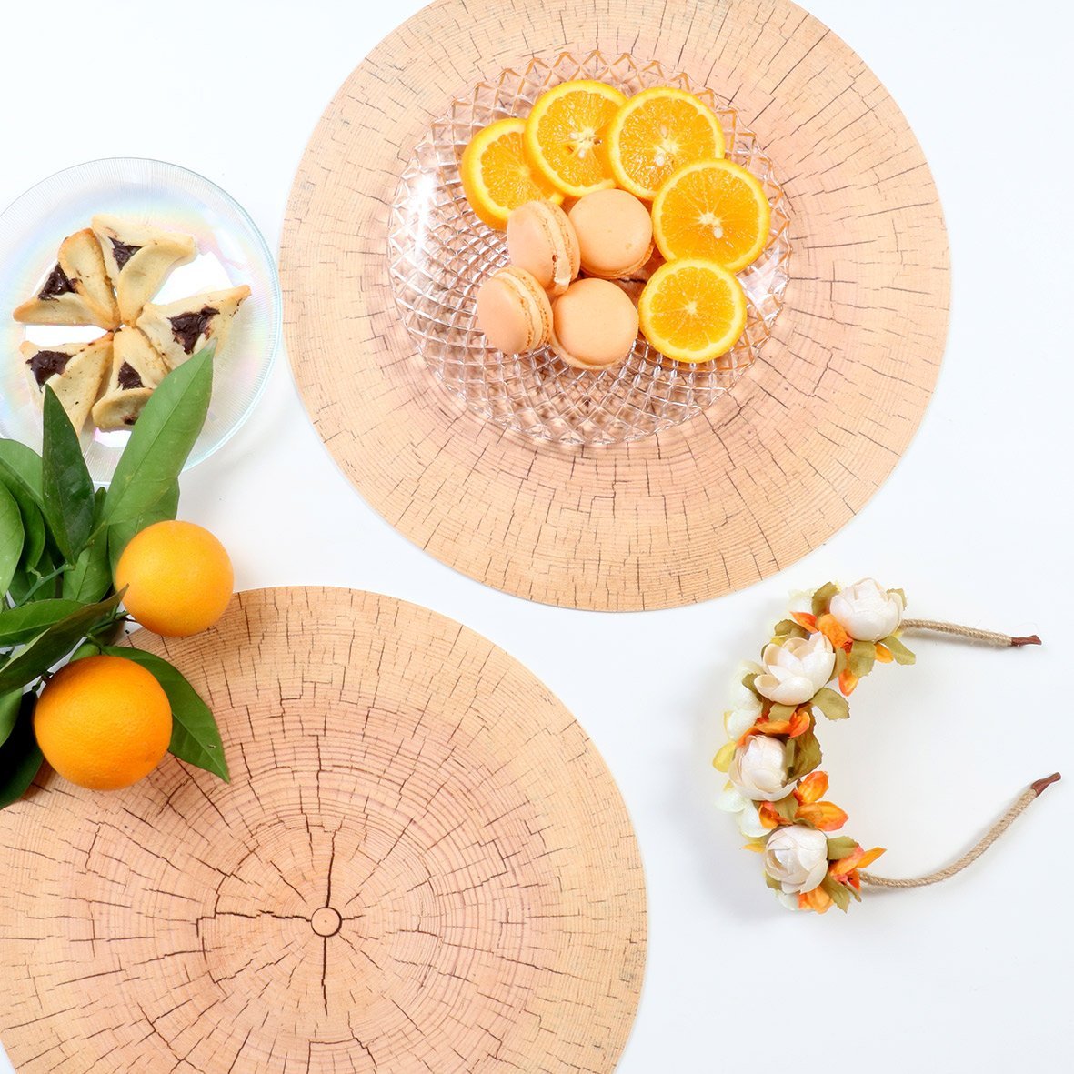 פלייסמט ויניל עגול - דגם Wood