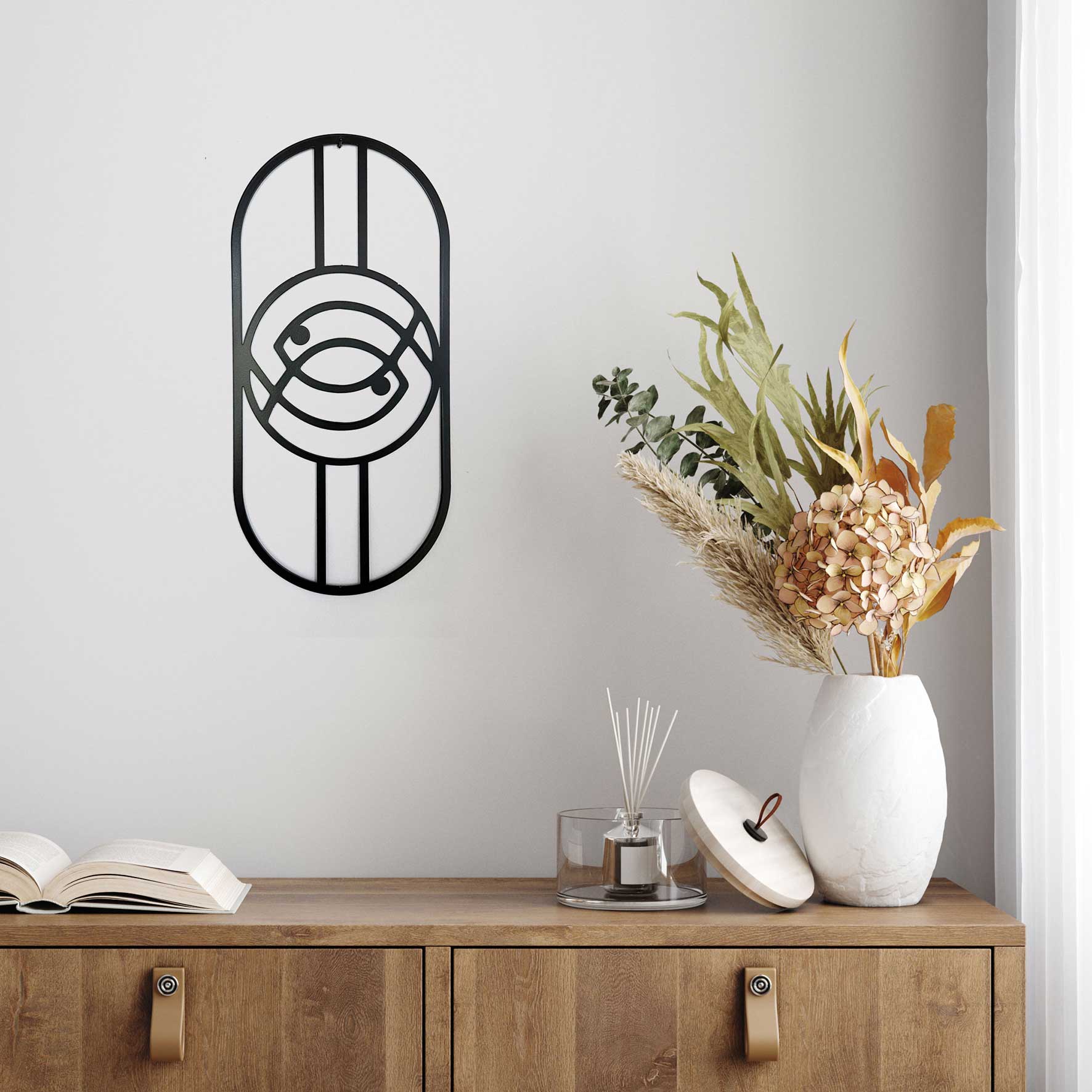 תכשיט קיר מתכת - דגים