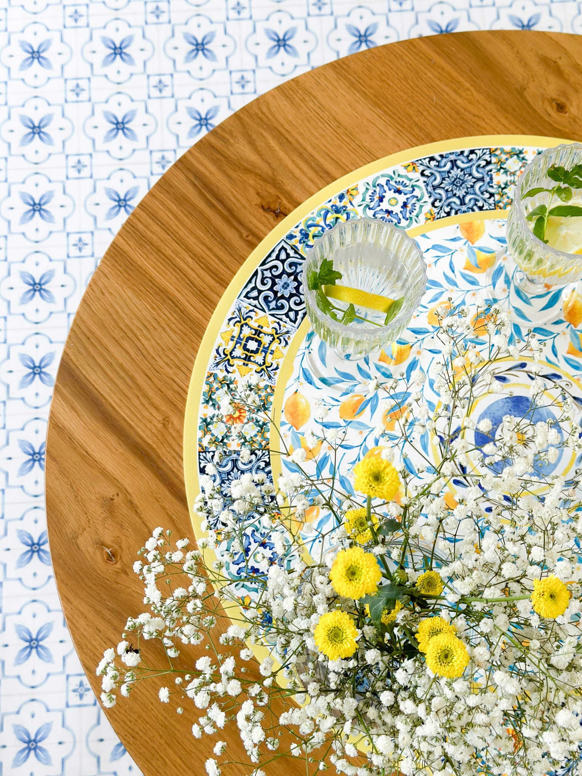 פלייסמט ויניל - עגול Sicily