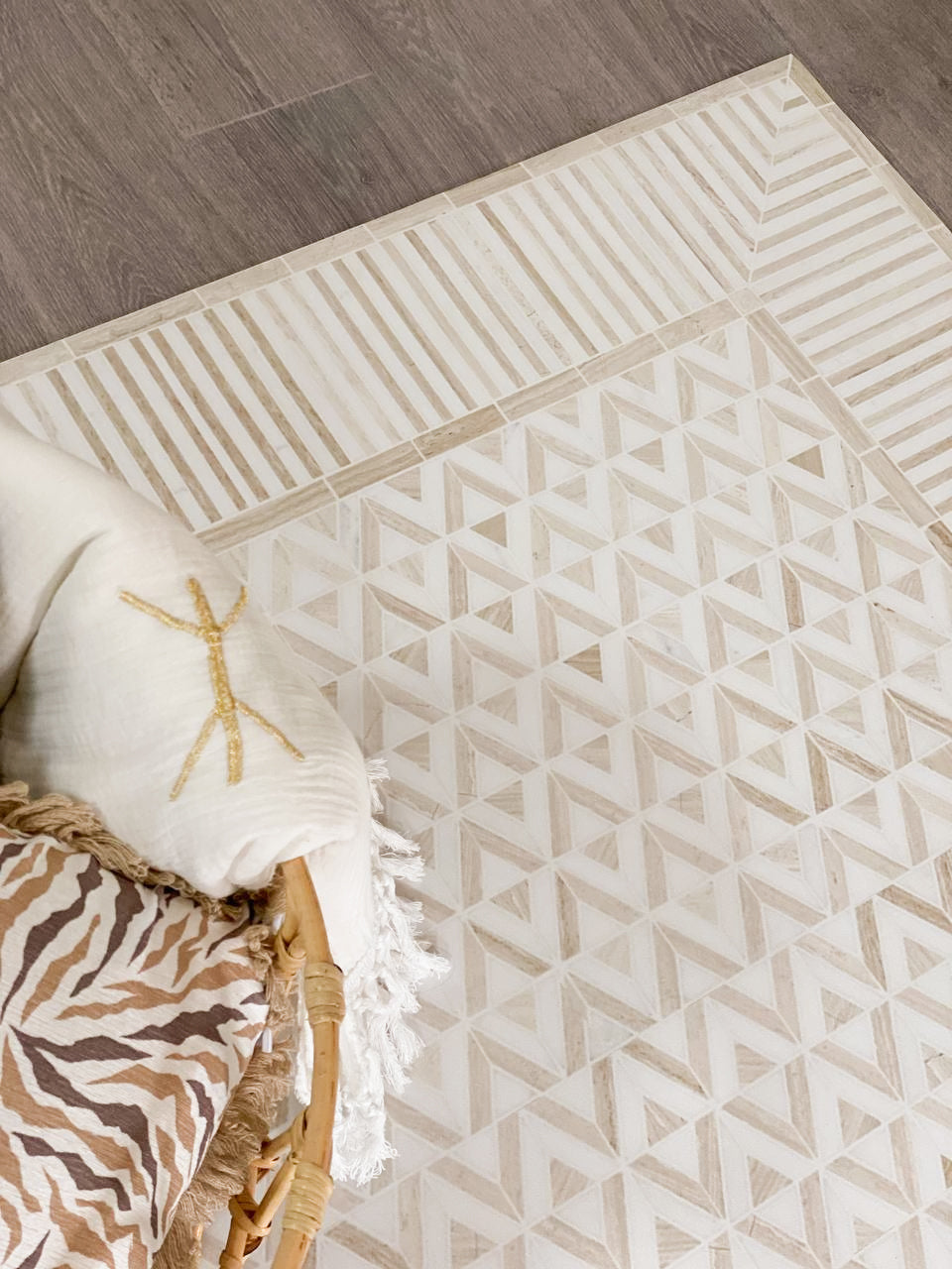 שטיח ויניל - דגם Moroccan Geometric Floor