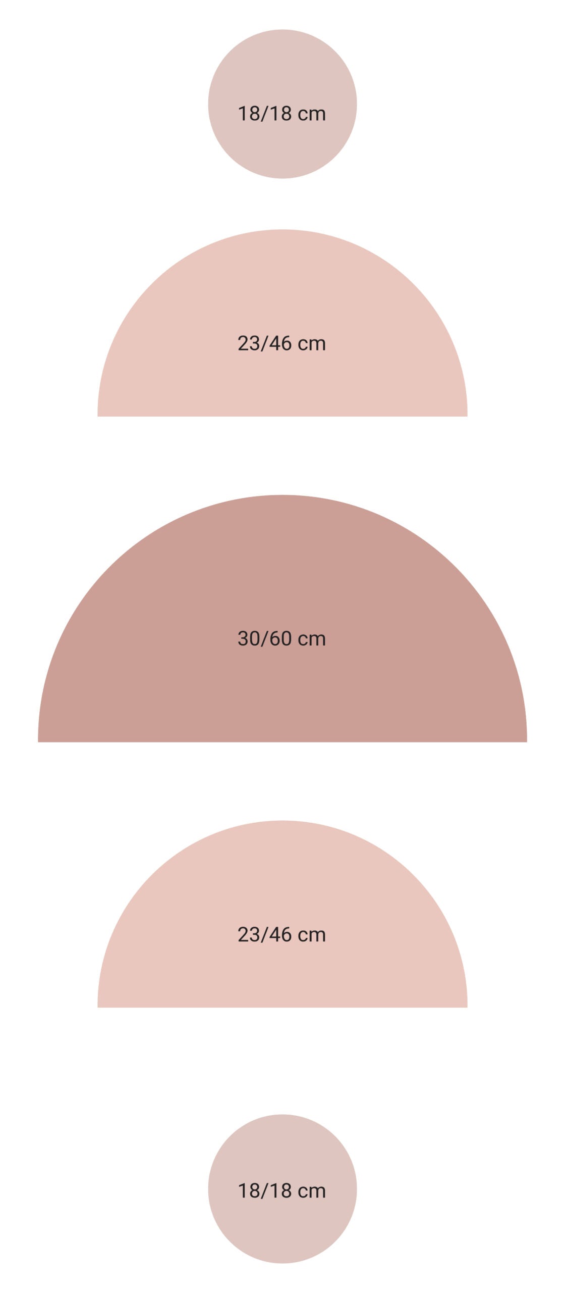 סט 5 מדבקות טפט צורני - מגוון צבעים - דגם בלאנס
