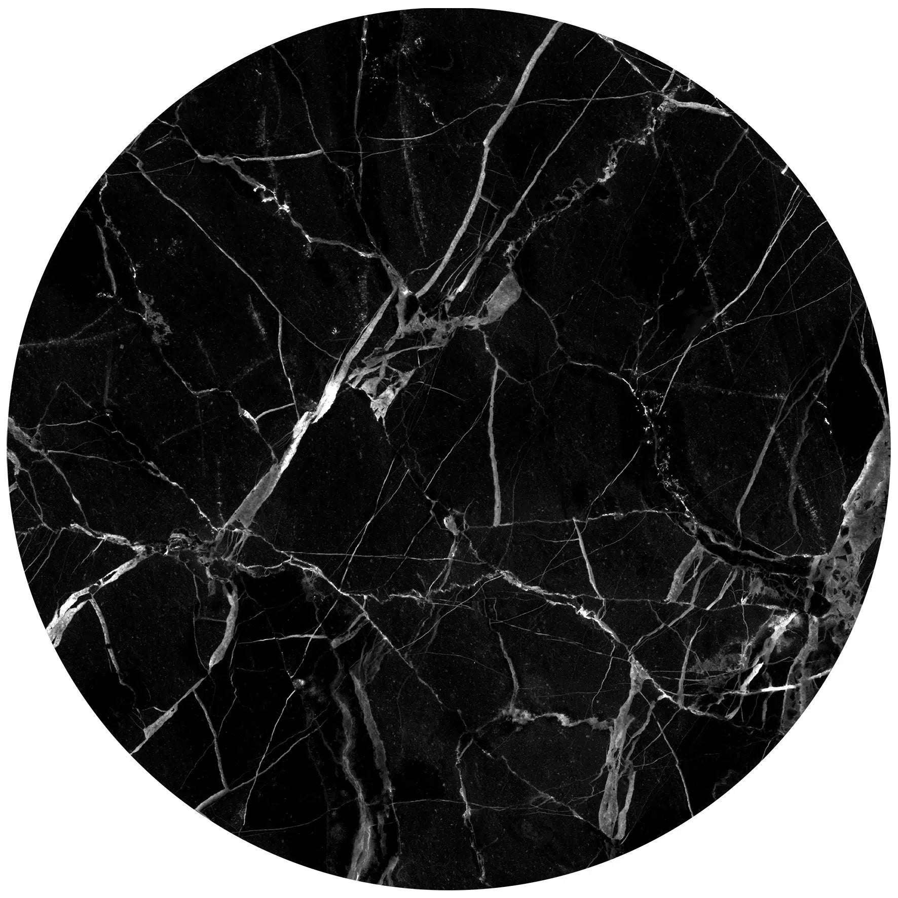 עודפים - מפת ויניל עגולה - דגם Black Marble