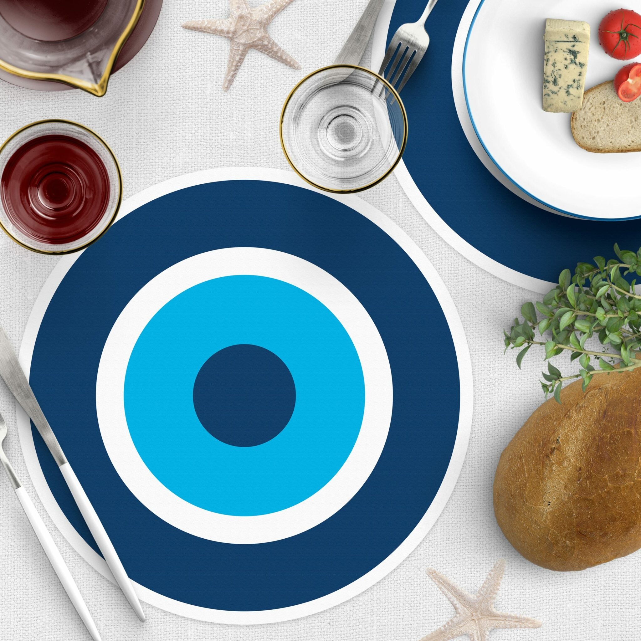 פלייסמט ויניל - עגול Blue Eye