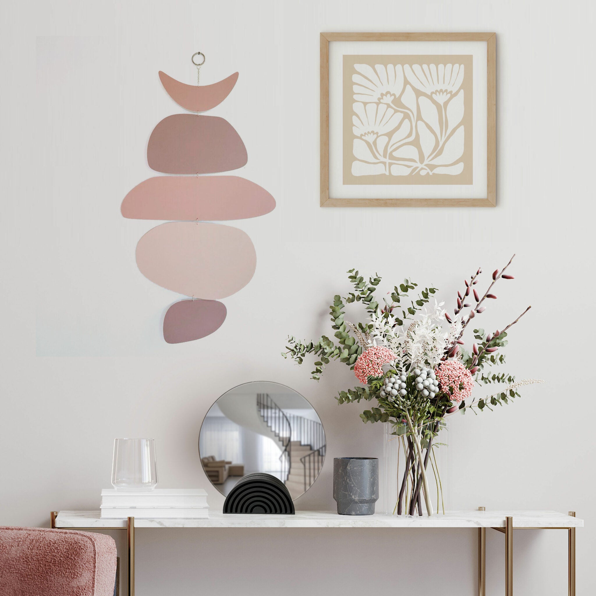 תכשיט קיר - בלאנס ורוד בלאש