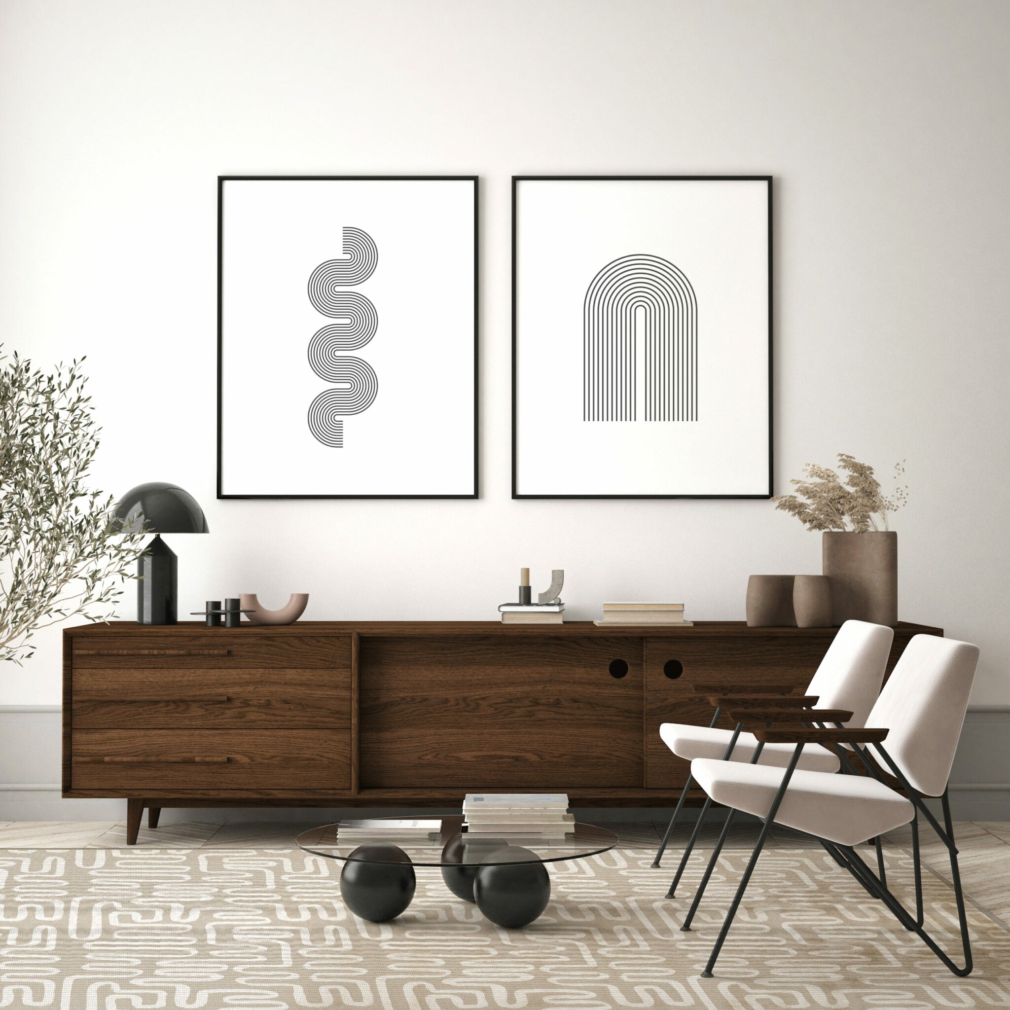 שטיח ויניל - דגם Boho Abstract