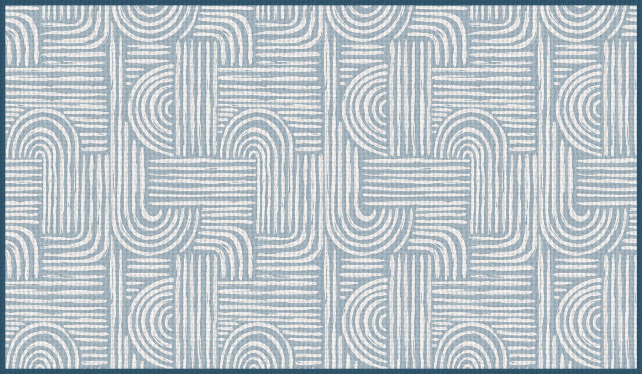 שטיח ויניל - דגם Boho Blue Lines