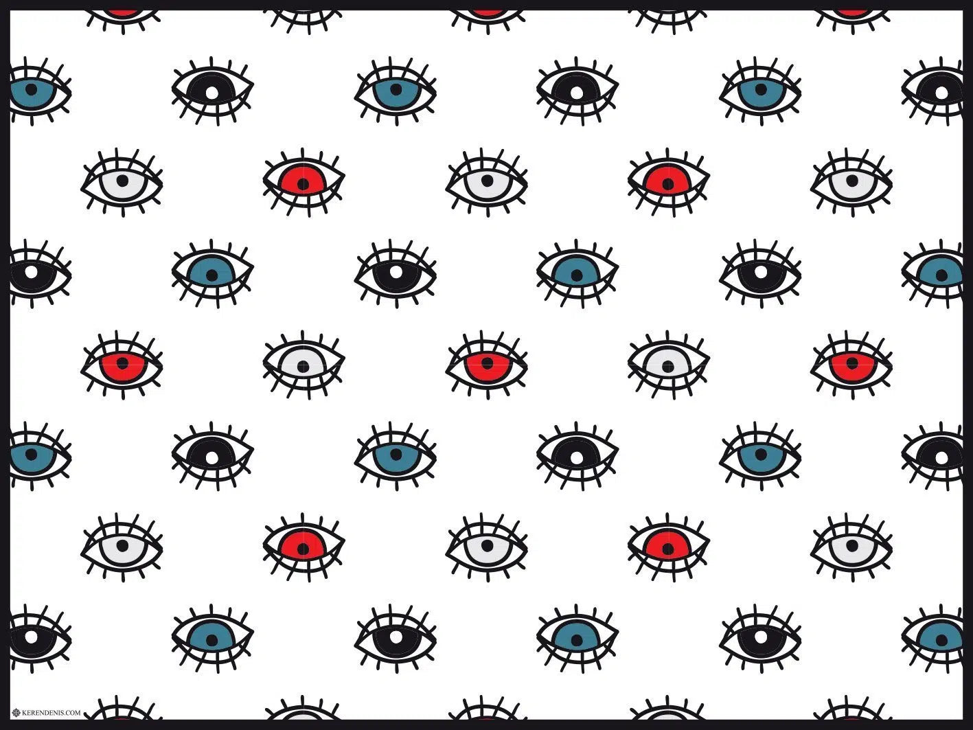 פלייסמט ויניל - דגם Boho Eyes