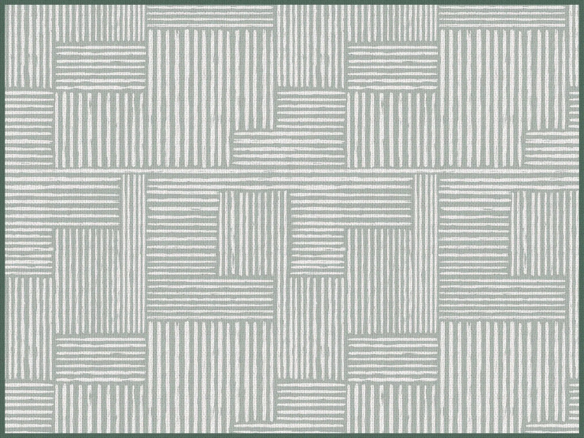 עודפים - שטיח דגם Boho Green Lines