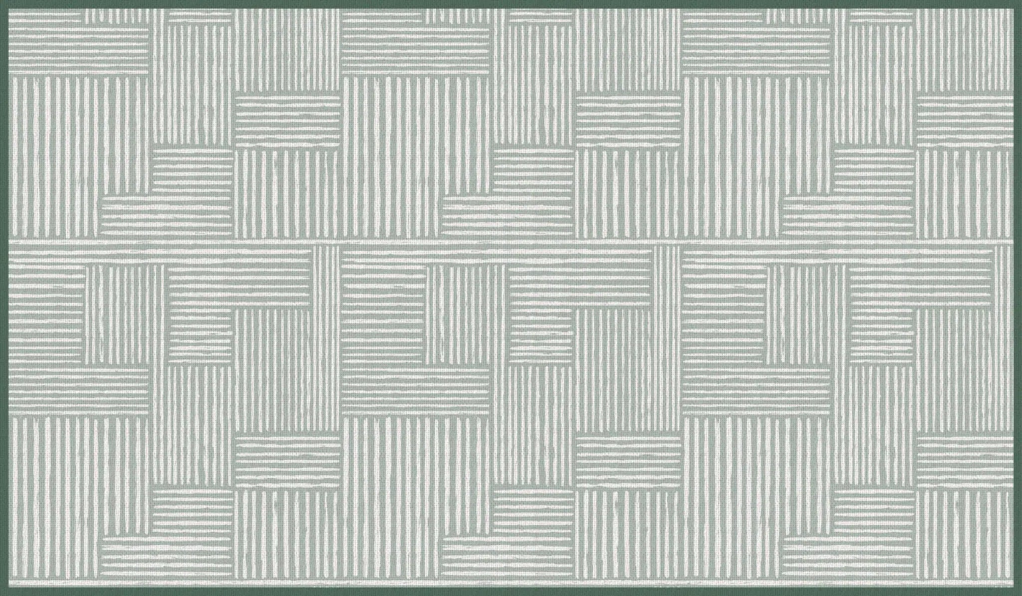 עודפים - שטיח דגם Boho Green Lines