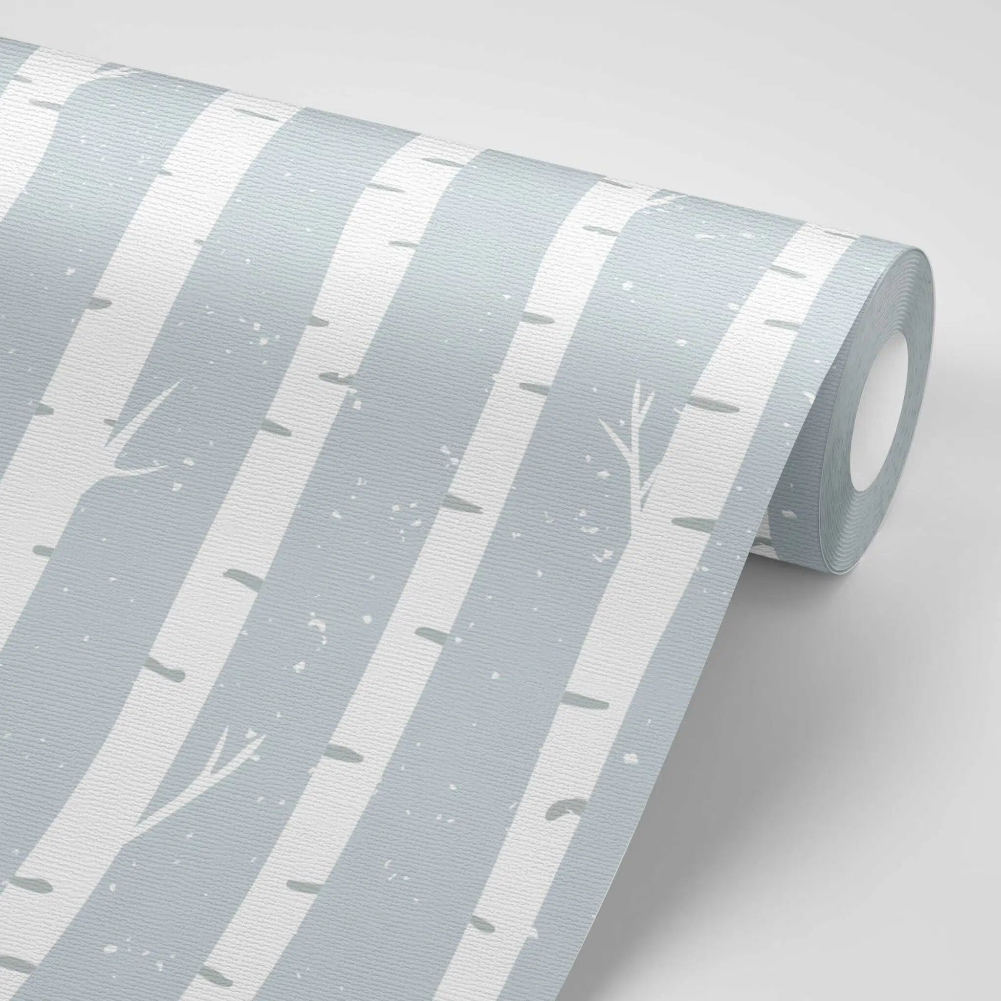 טפט לקיר - דגם עצים לבנים