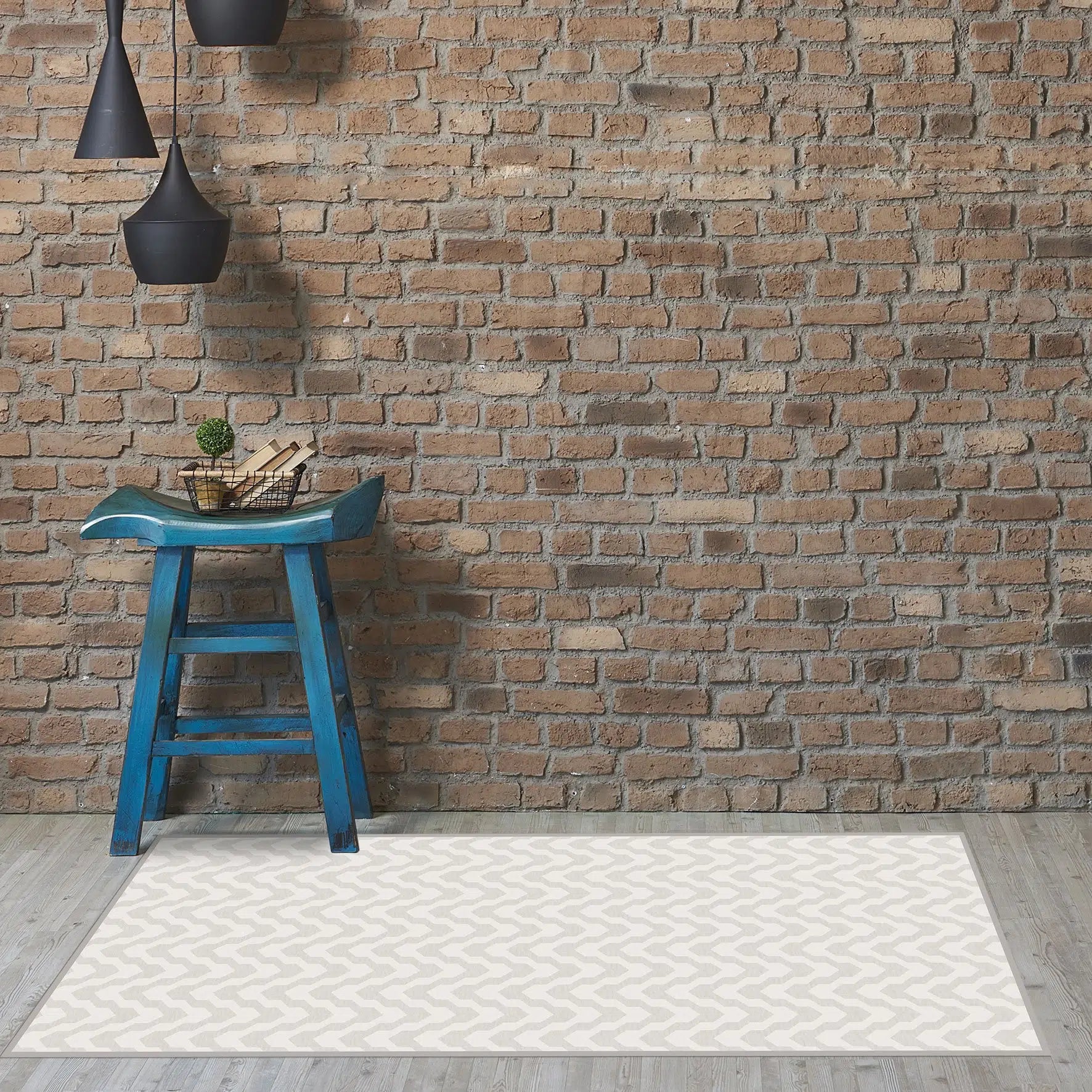 שטיח ויניל - דגם בוהו שיק בז'