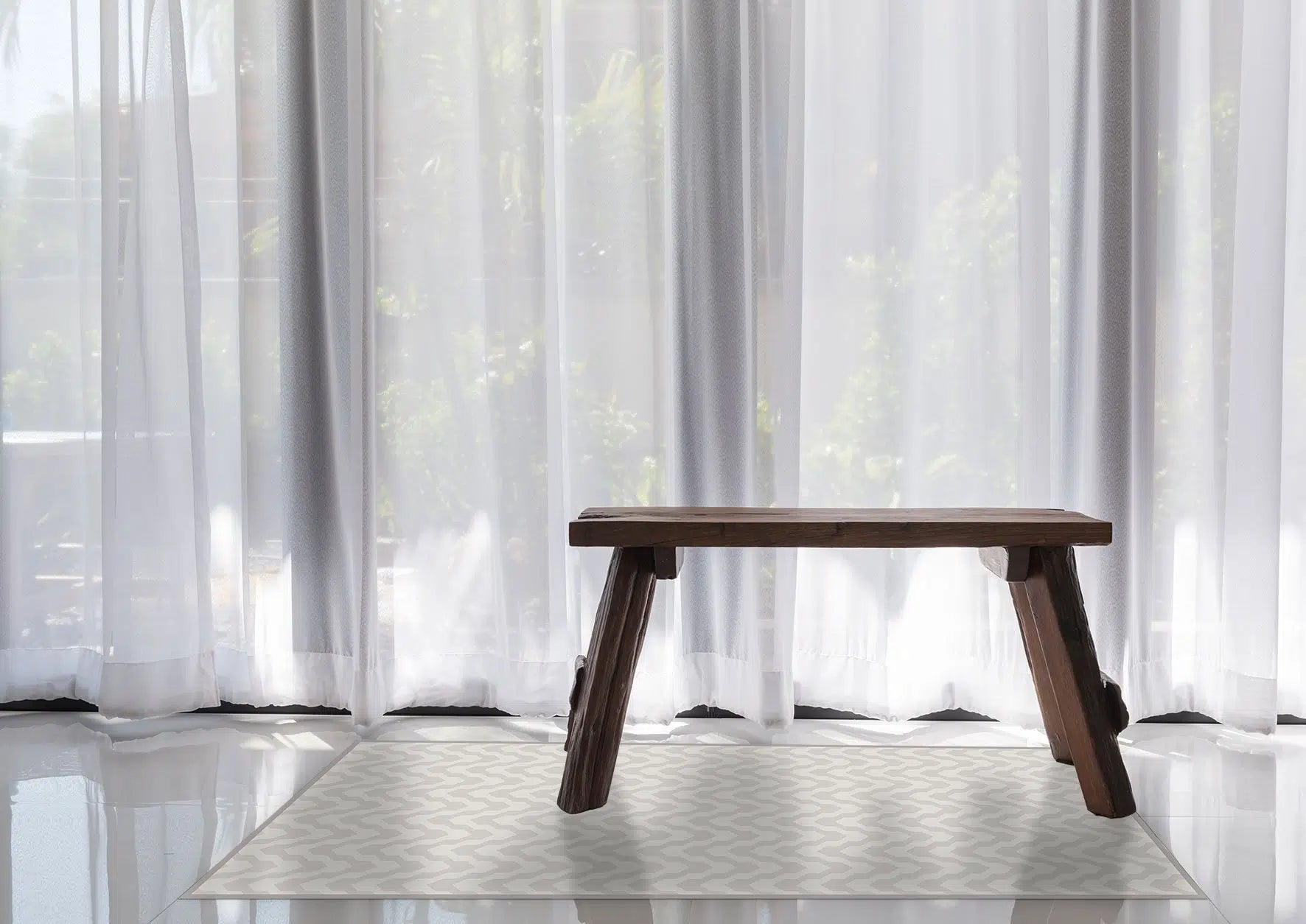 שטיח ויניל - דגם בוהו שיק בז'