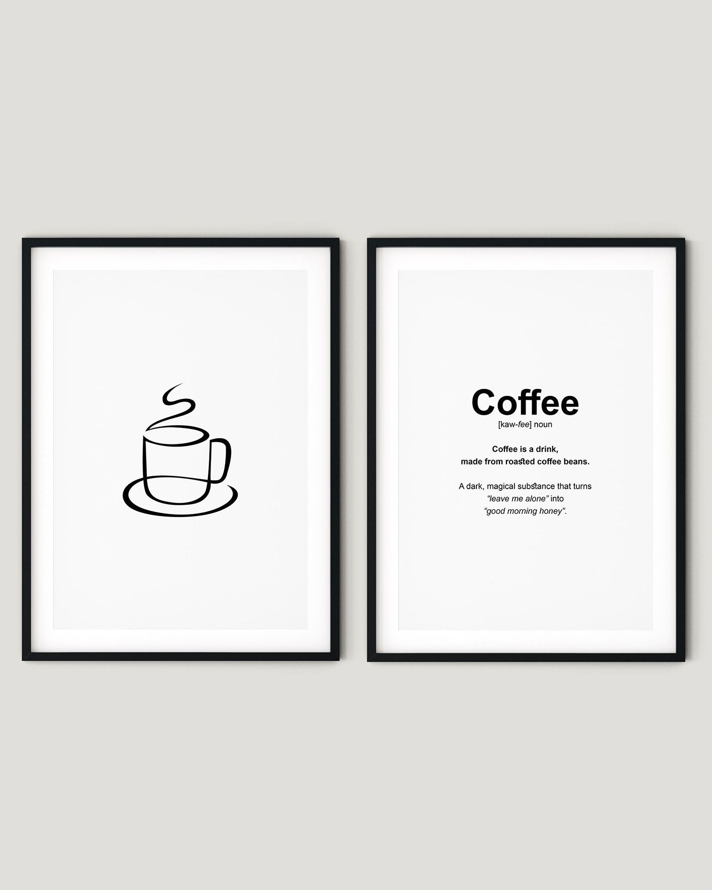 Coffee - זוג הדפסים