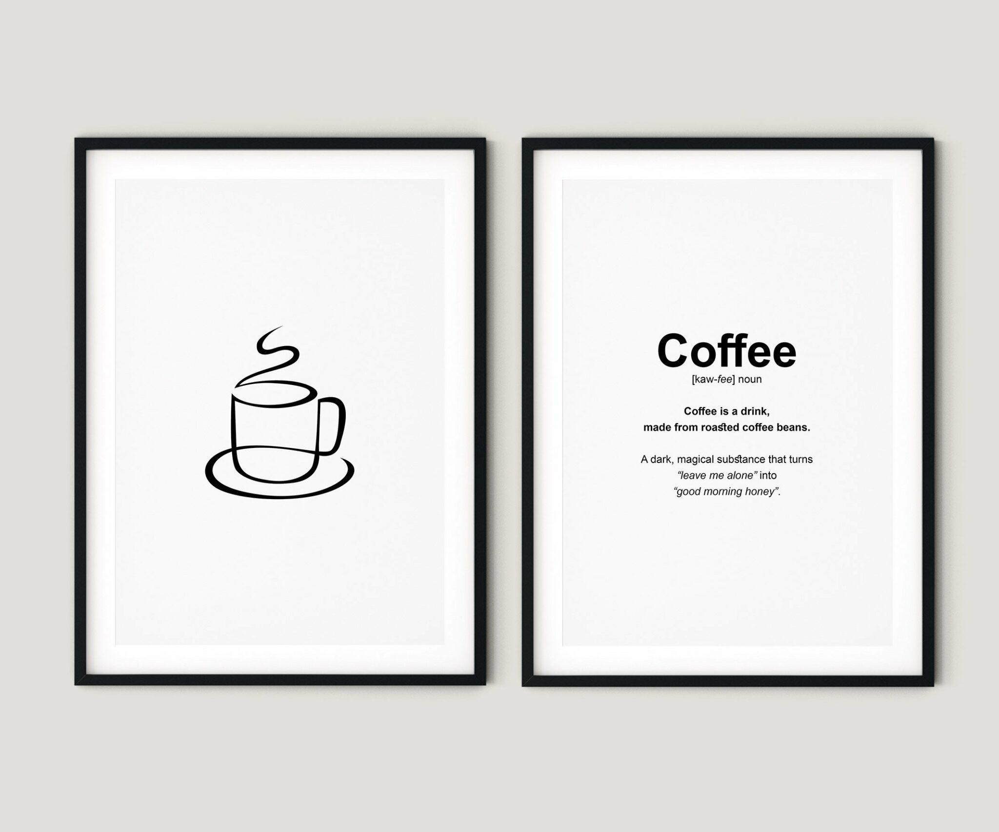 Coffee - זוג הדפסים