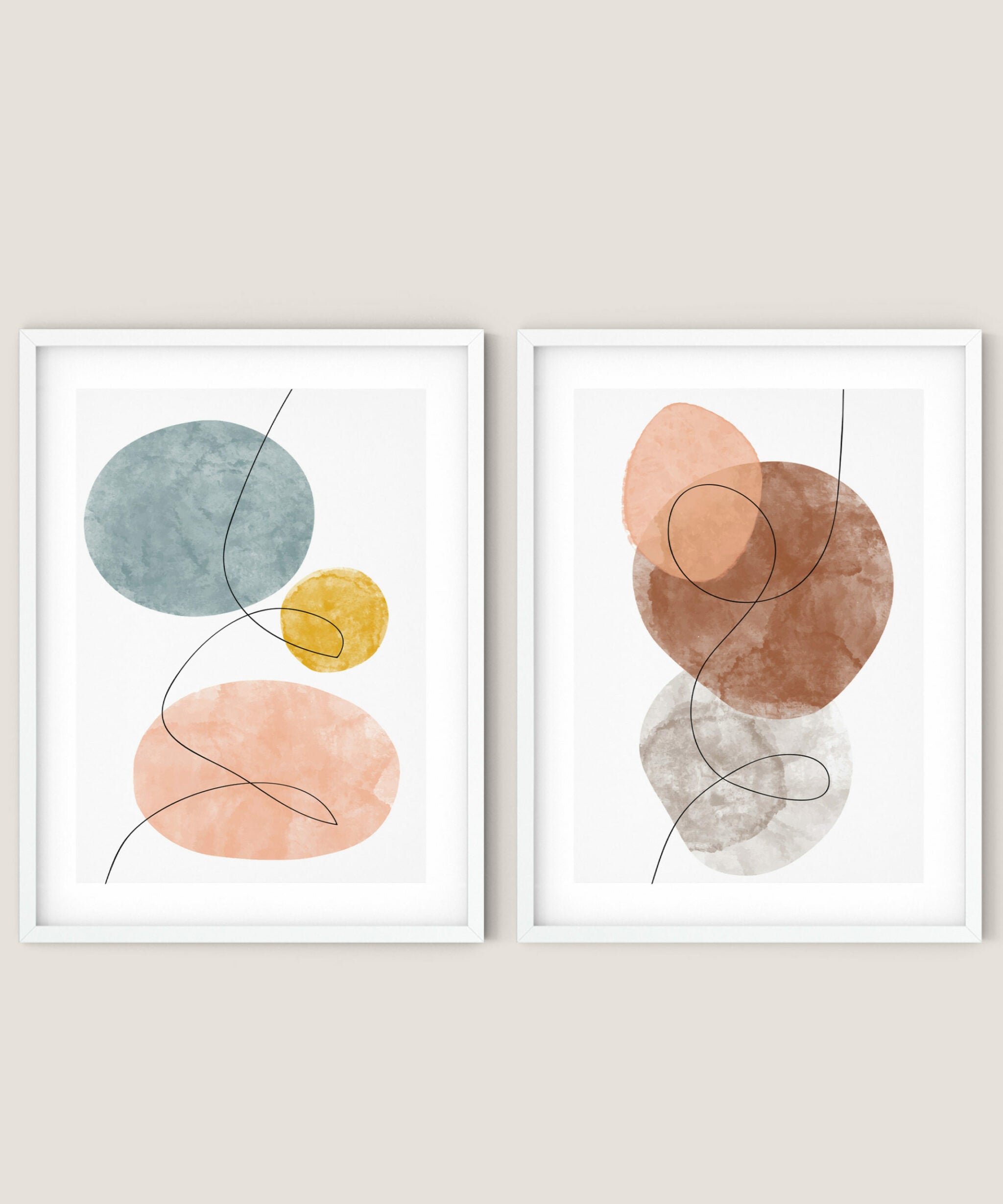 זוג פוסטרים - Abstract Shapes