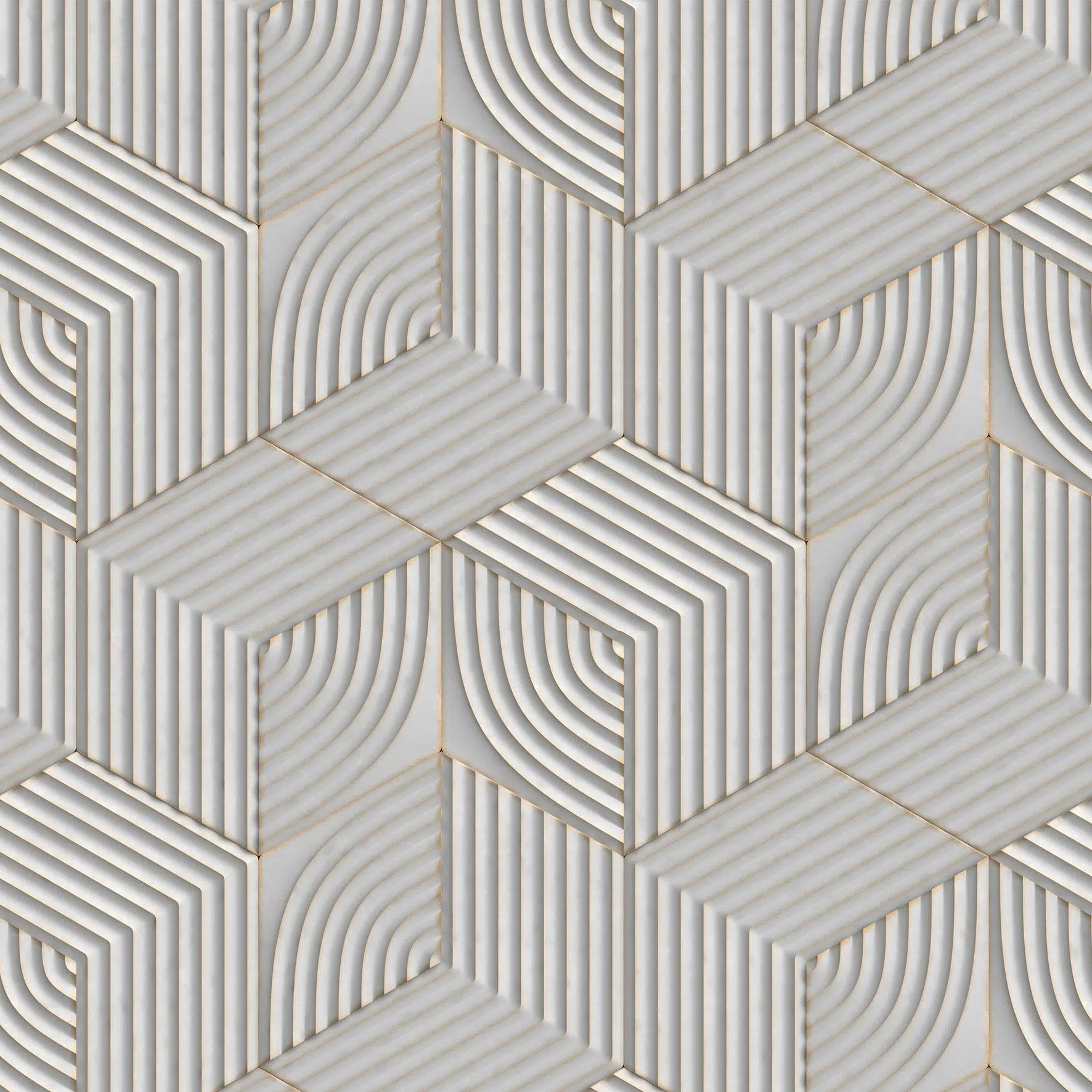 טפט לקיר - דגם 3D Concrete Tiles