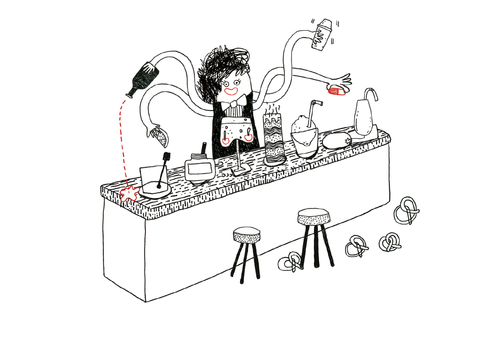 הדפס אומנותי מקורי - נטשה הברמנית המוכשרת