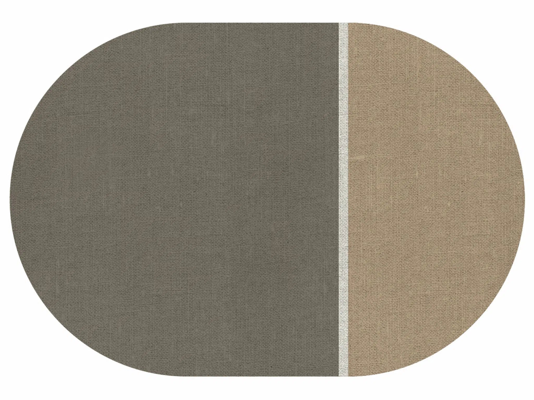 פלייסמט ויניל אליפטי - דגם חום