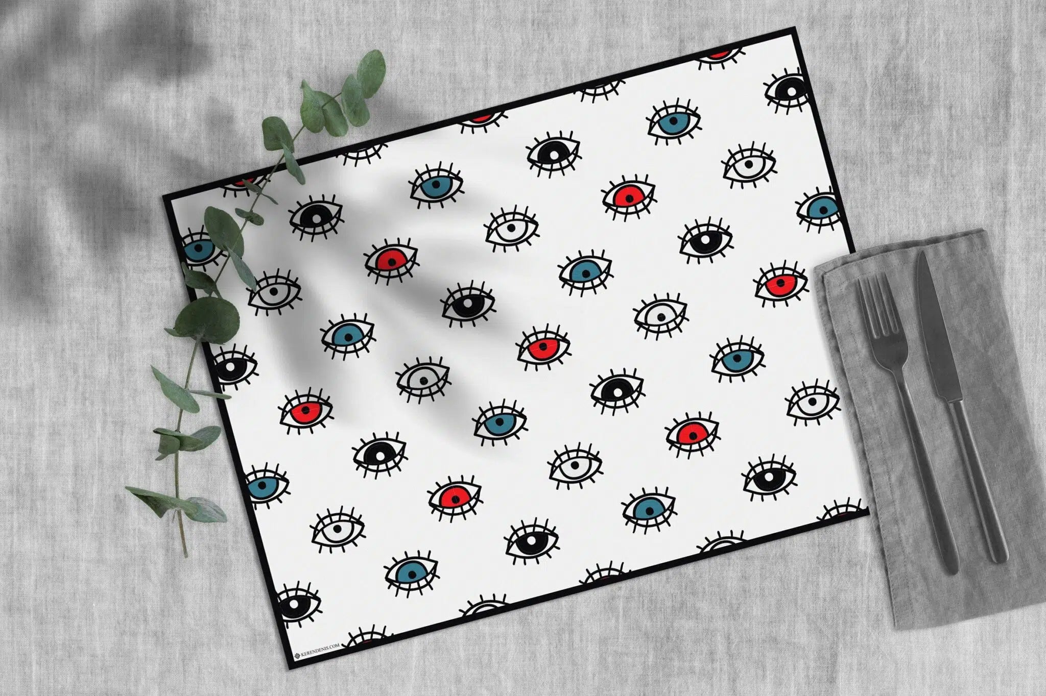 פלייסמט ויניל - דגם Boho Eyes