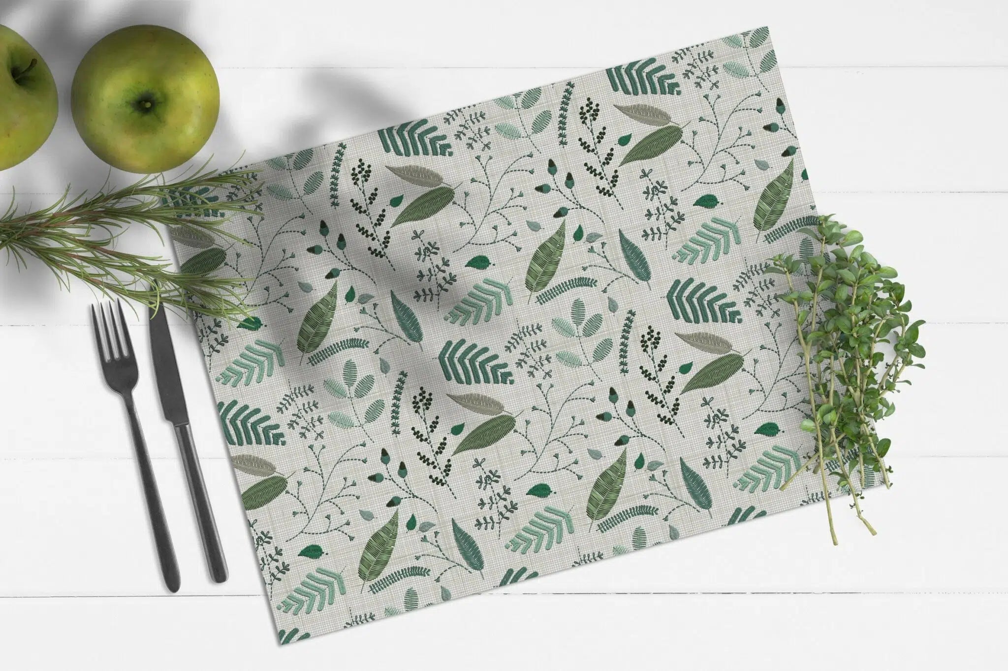 פלייסמט ויניל - דגם Nordic Leaves