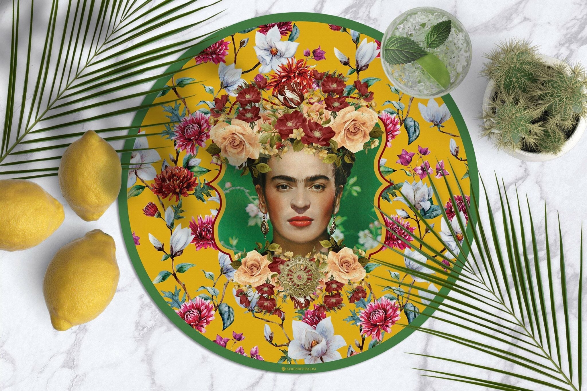 פלייסמט ויניל - עגול פרידה קאלו