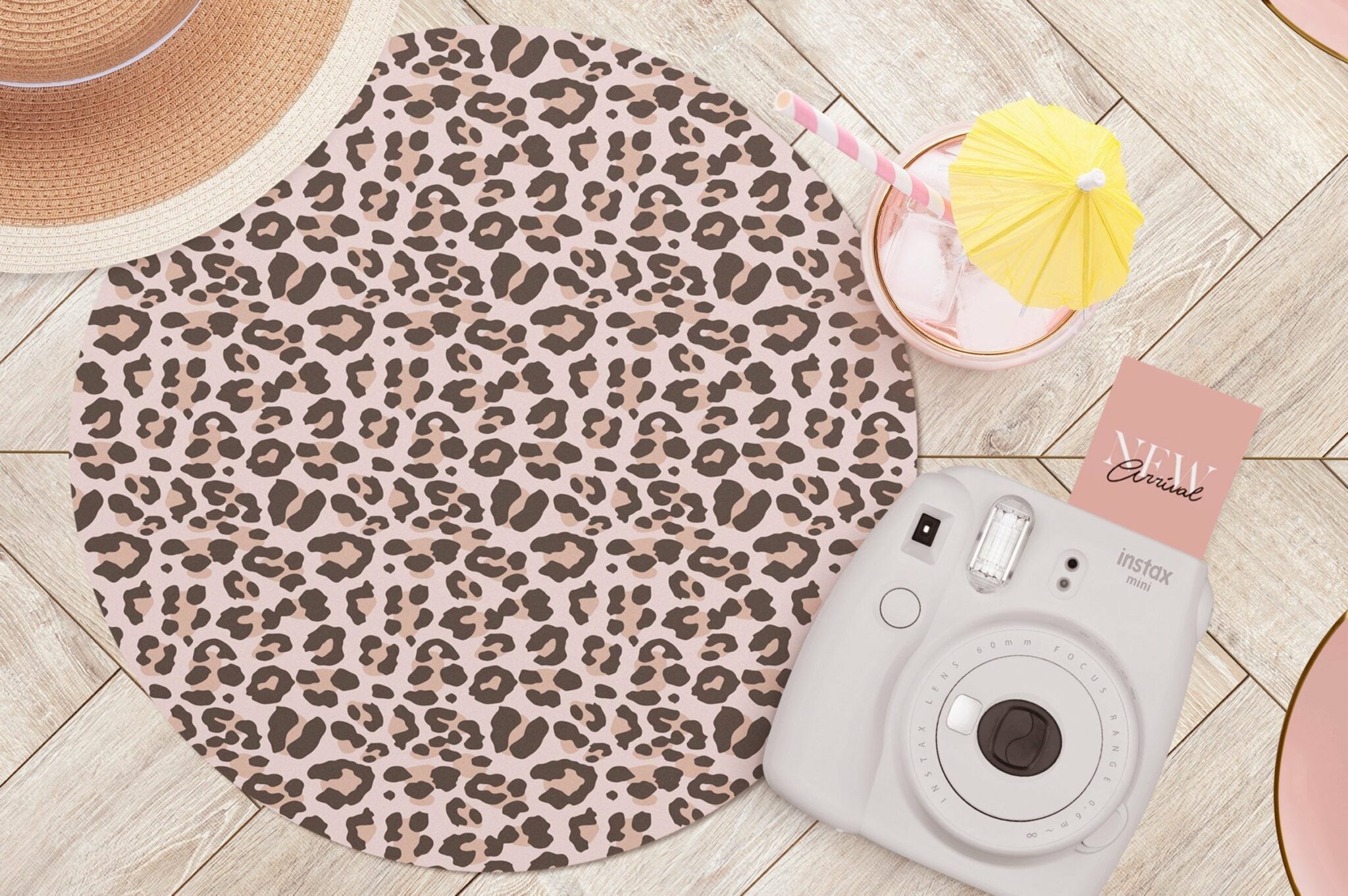 פלייסמט ויניל - עגול מנומר