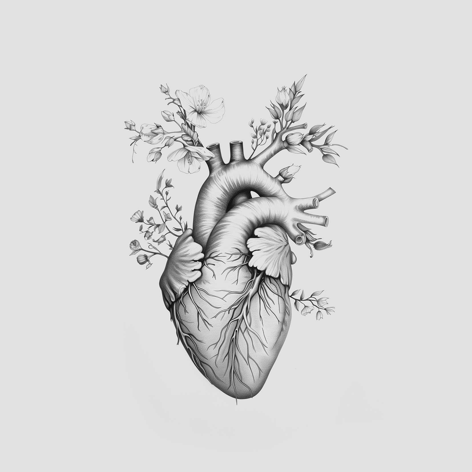 הדפס - Floral heart