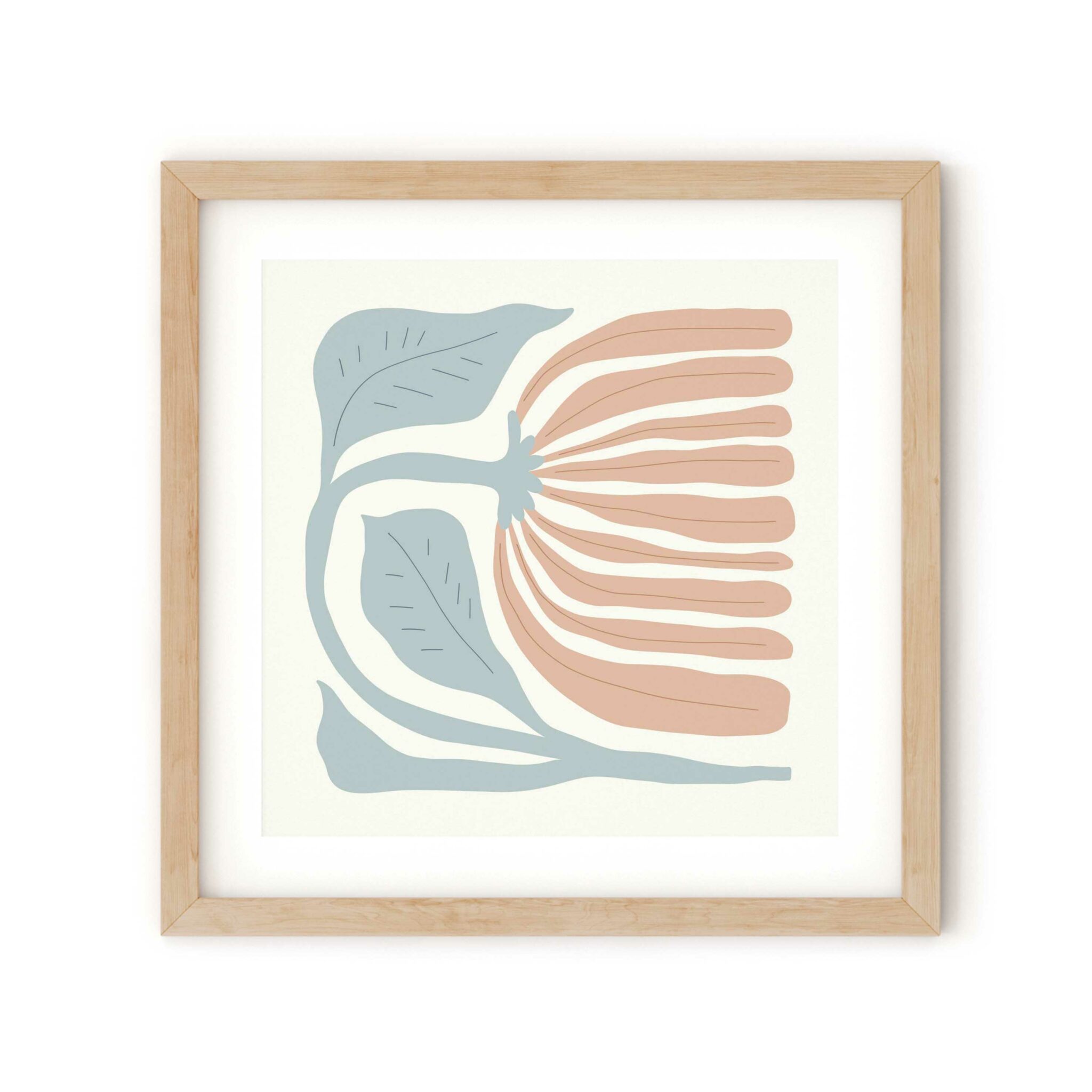 הדפס - Blush blue flower