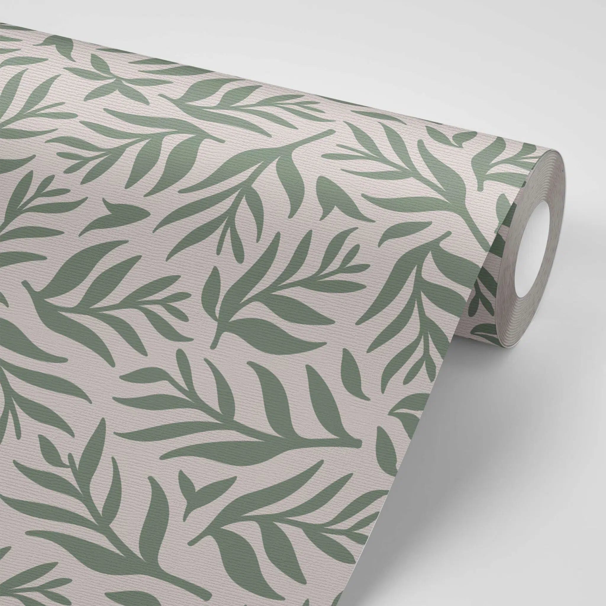 טפט לקיר - דגם עלים ירוקים