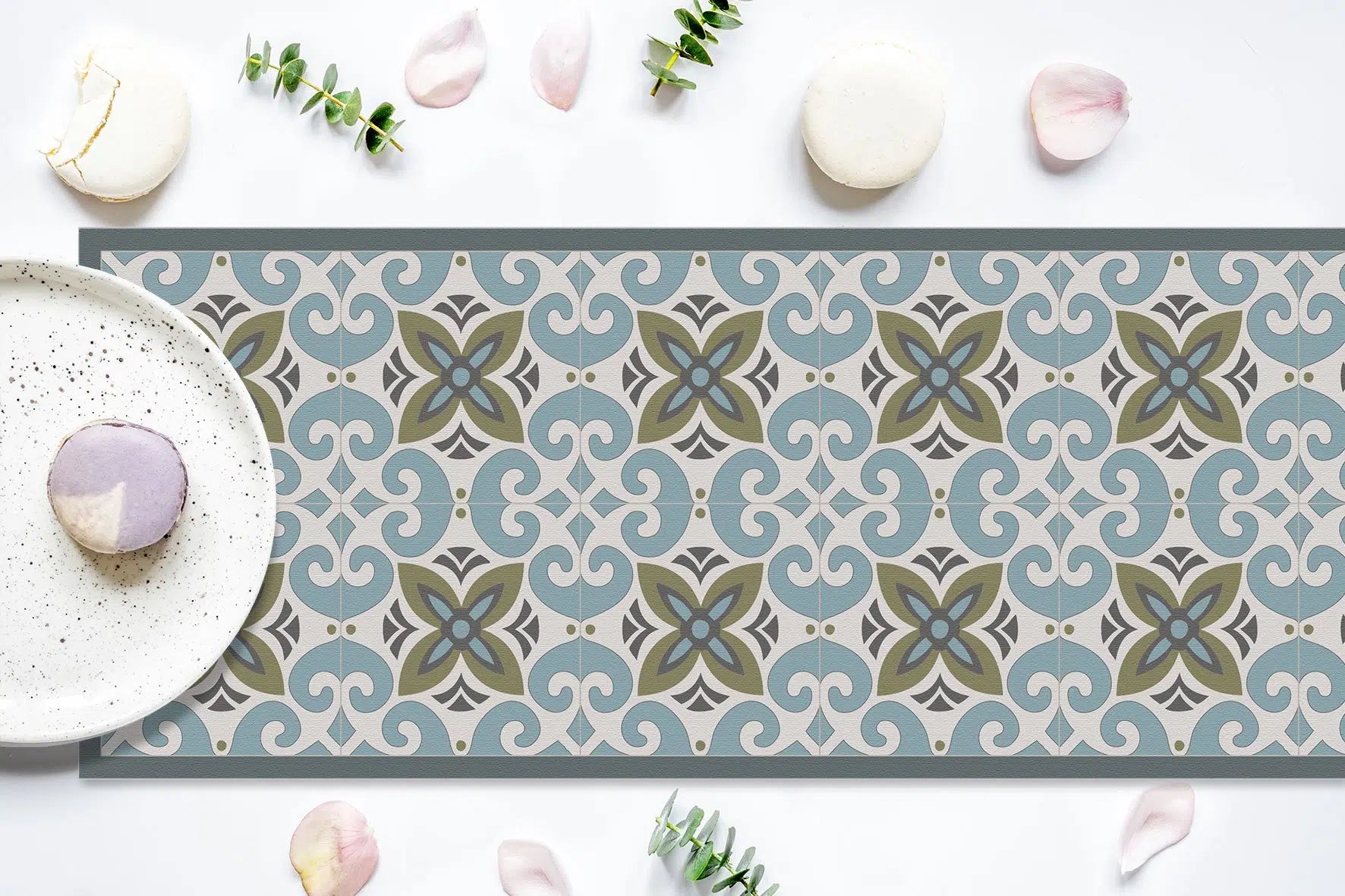 ראנר ויניל - דגם ערבסק אפור