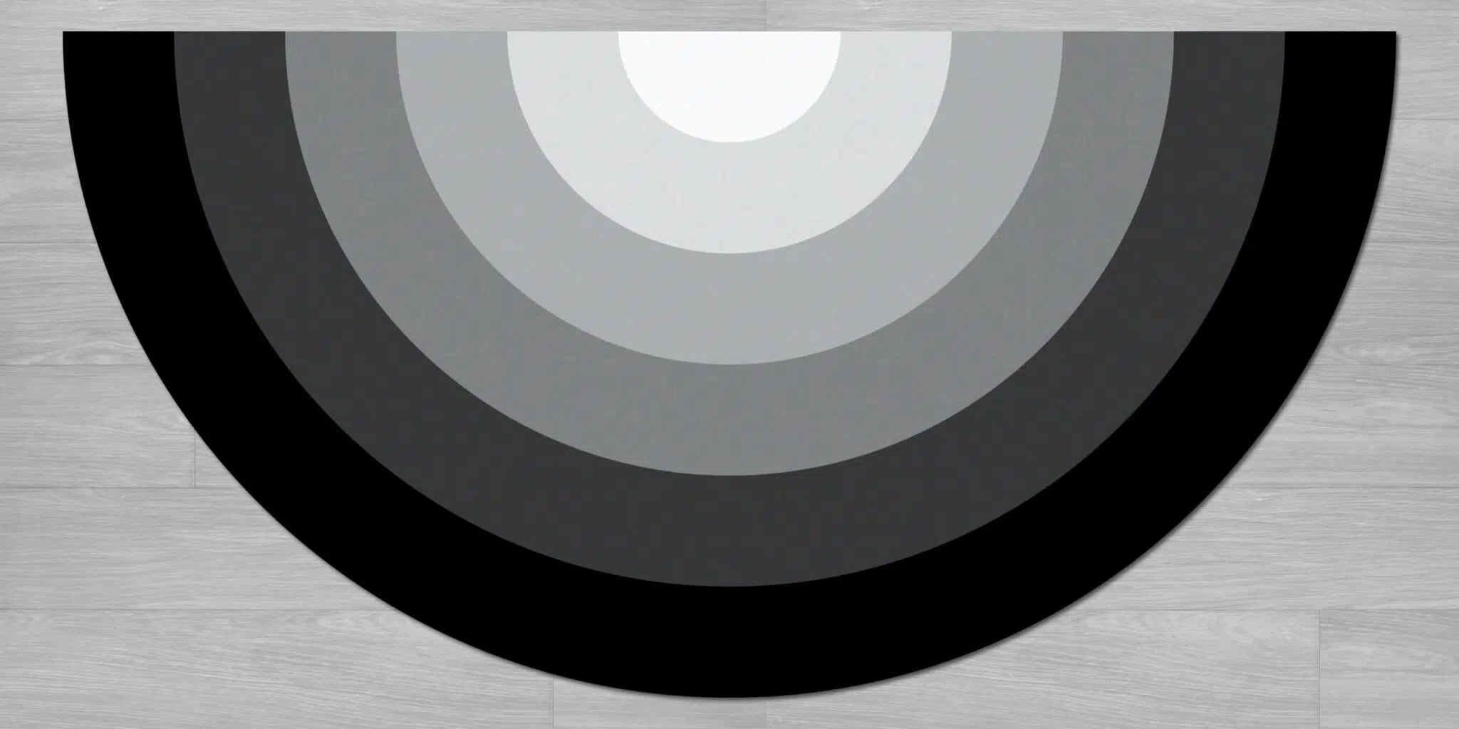 שטיח ויניל חצי עיגול - Gray Rainbow