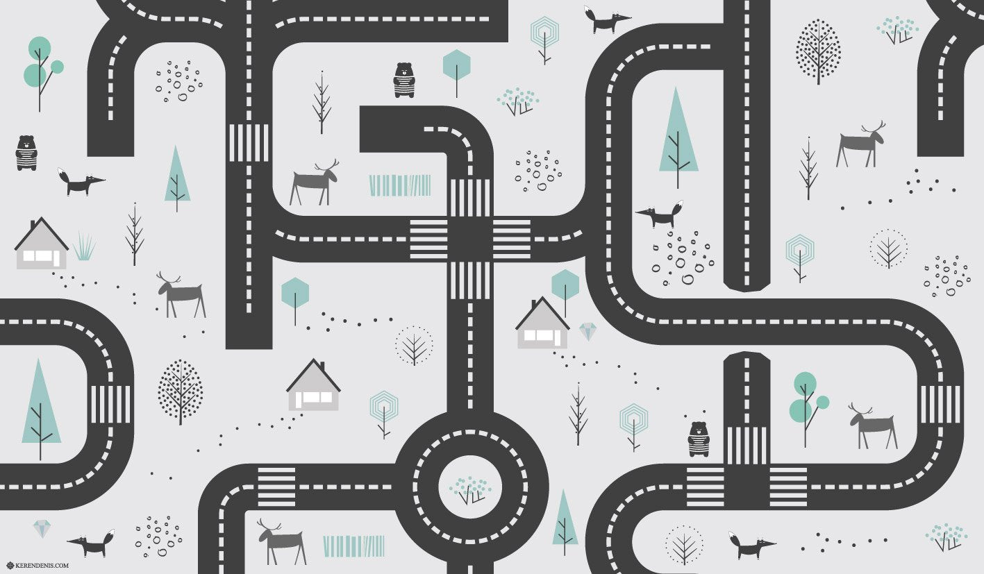 שטיח ויניל - דגם מבוך