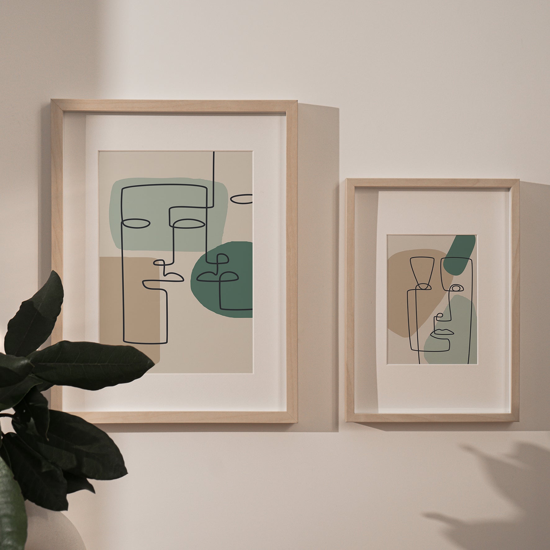 זוג הדפסים - Minimal Faces