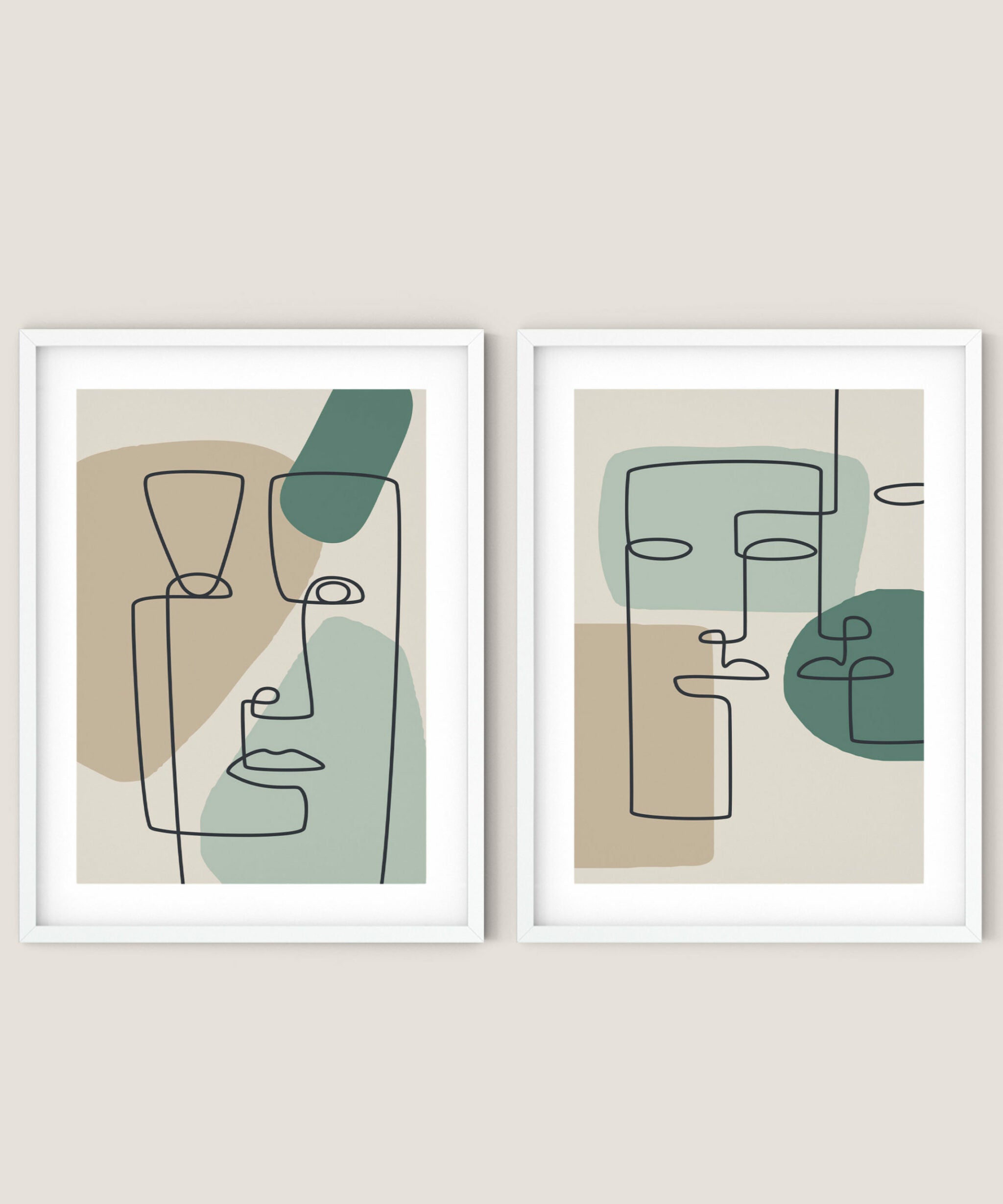 זוג פוסטרים - Minimal Faces