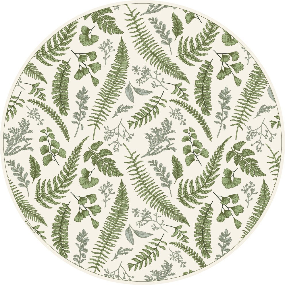 פלייסמט ויניל - עגול עלים