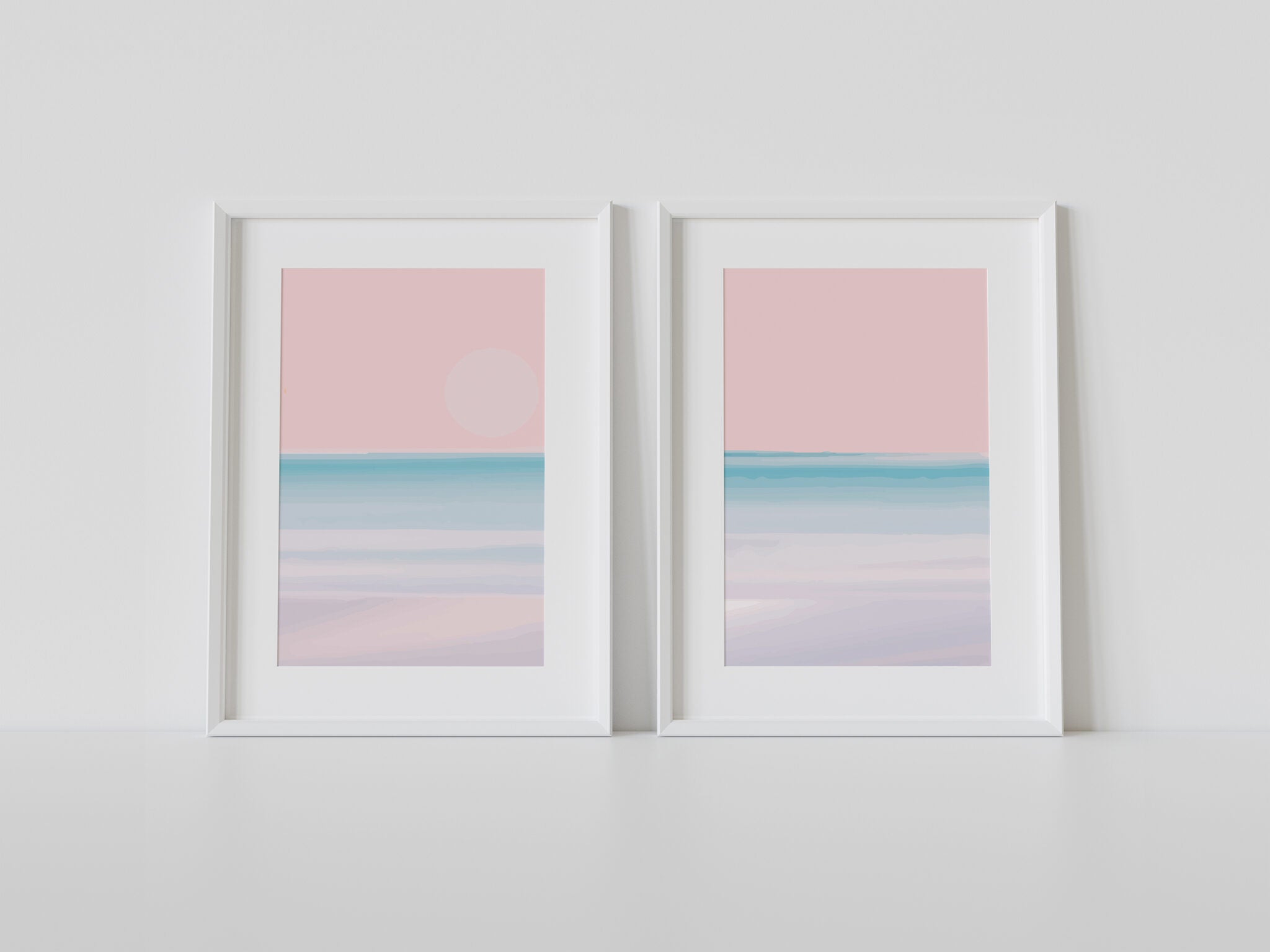 זוג הדפסים - Pastel Sunset