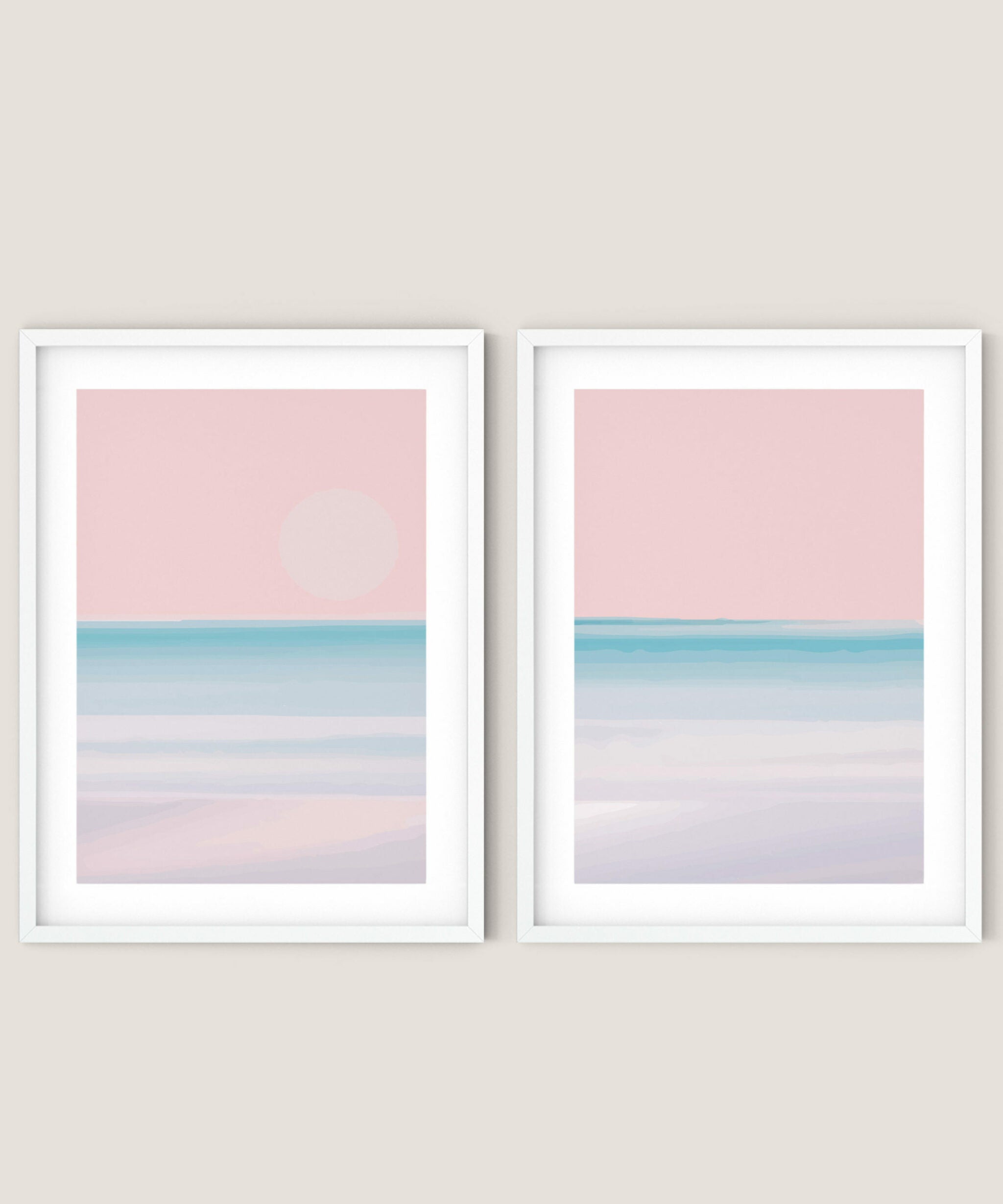 זוג הדפסים - Pastel Sunset