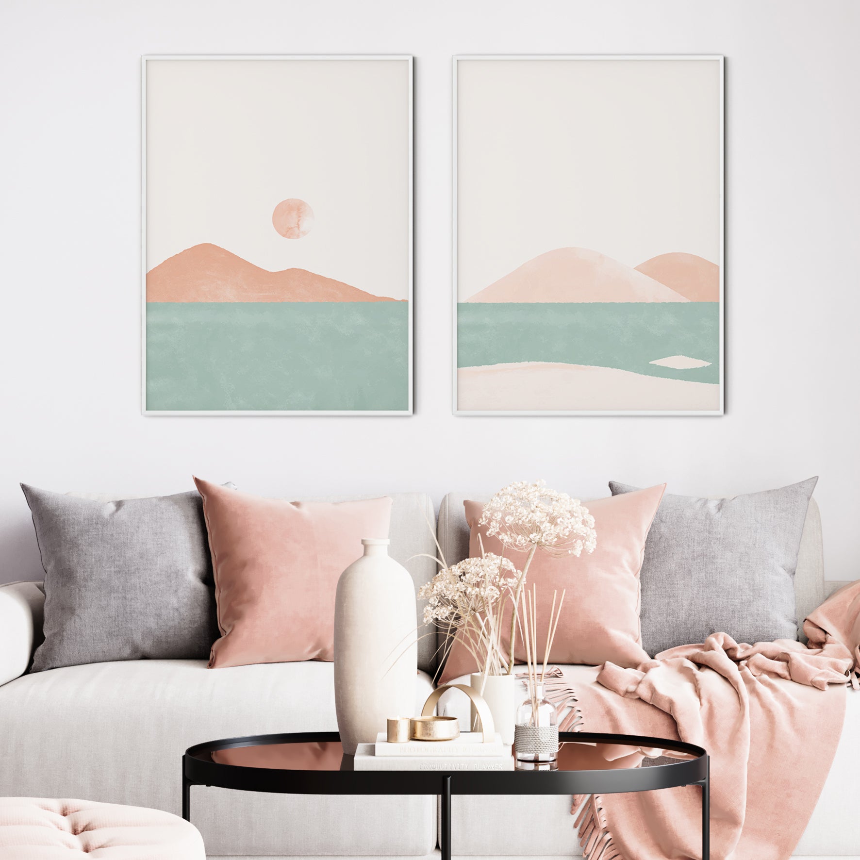 זוג הדפסים - Pastel View