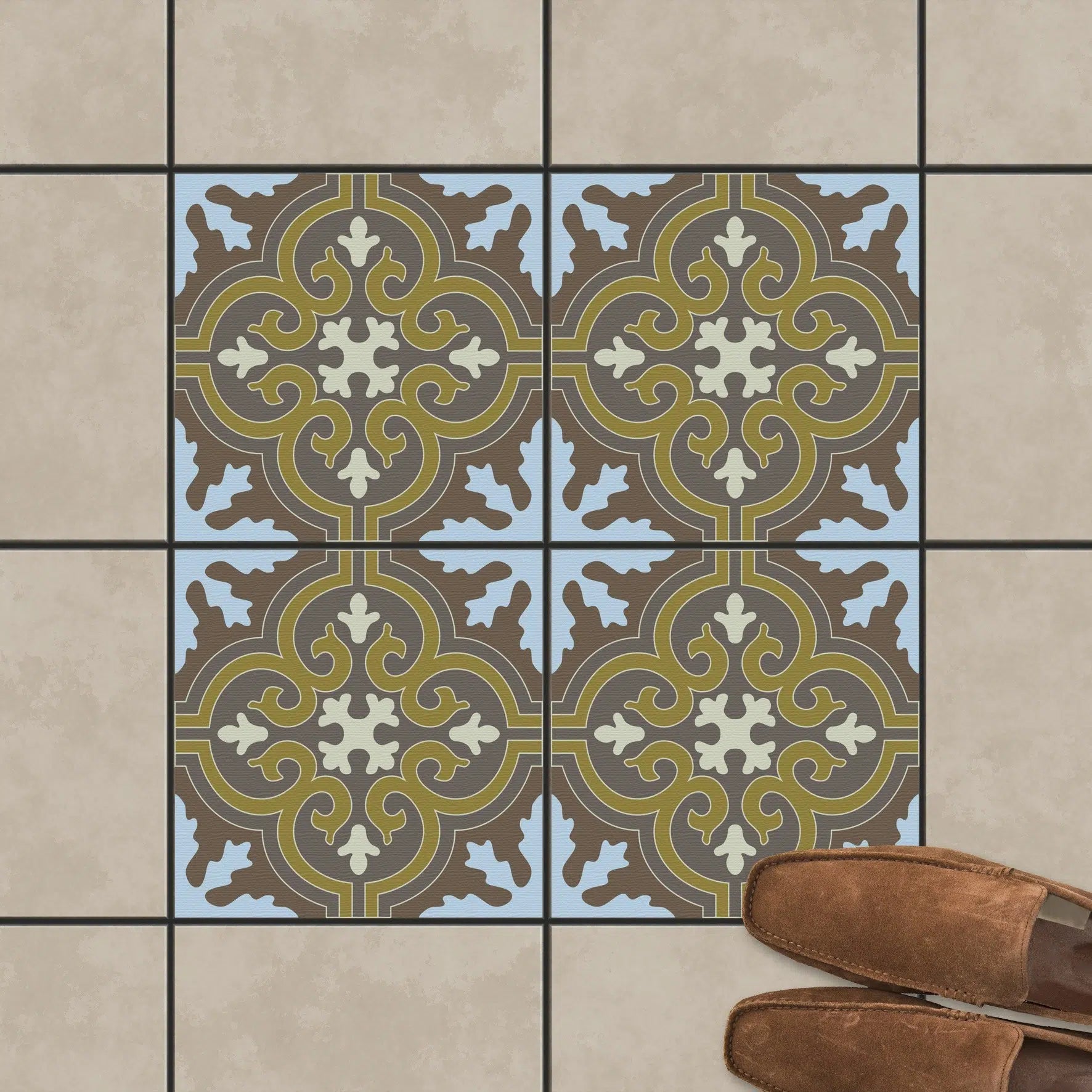 מדבקות אריחים דגם - רומיאו