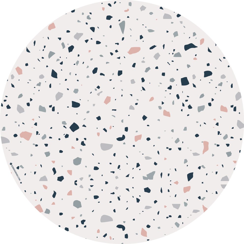 פלייסמט ויניל עגול - דגם טראצו 02