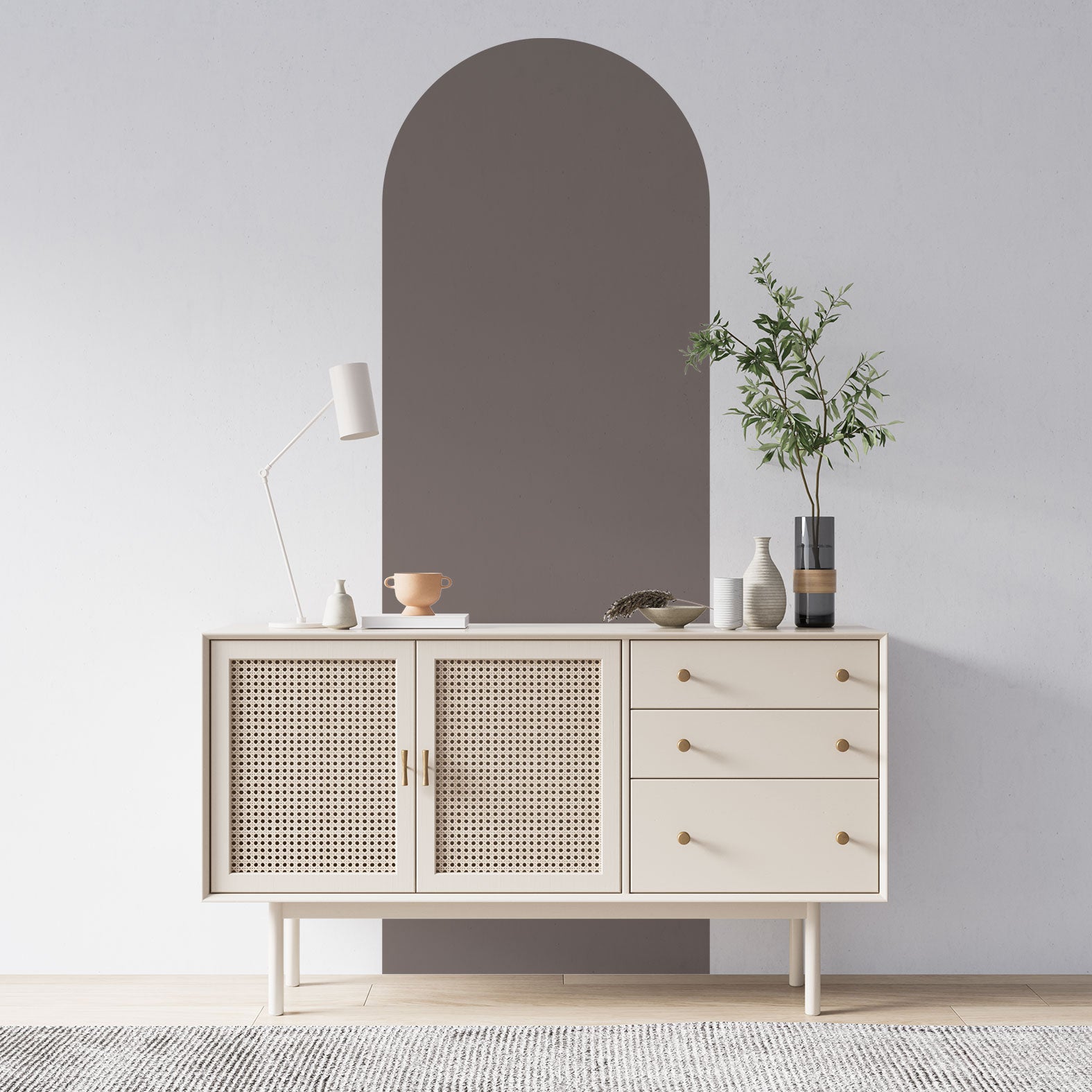 מדבקת טפט צורני - דגם קשת ענקית