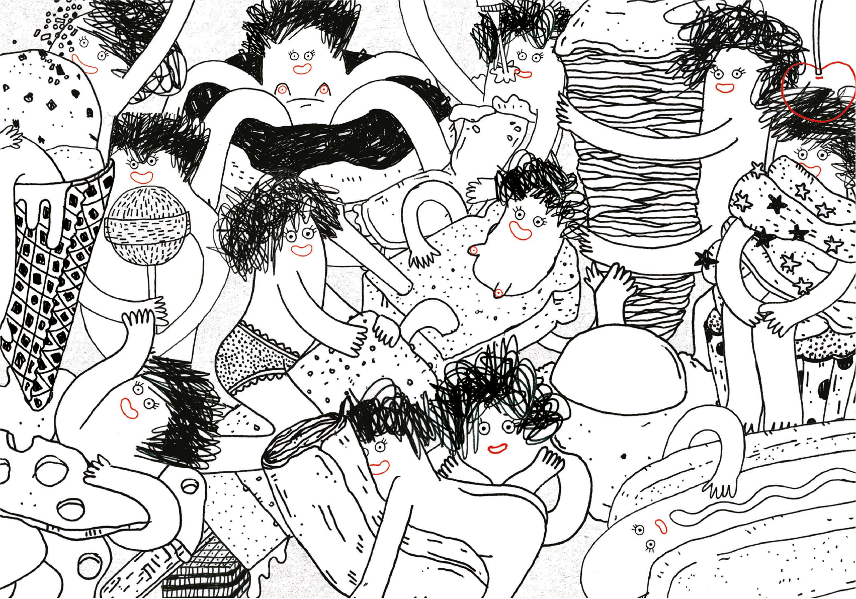 הדפס אומנותי מקורי - נטשה מנשנשת